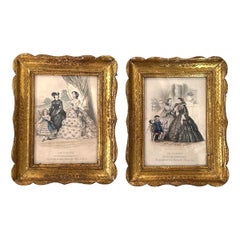 Paire de gravures anglaises encadrées