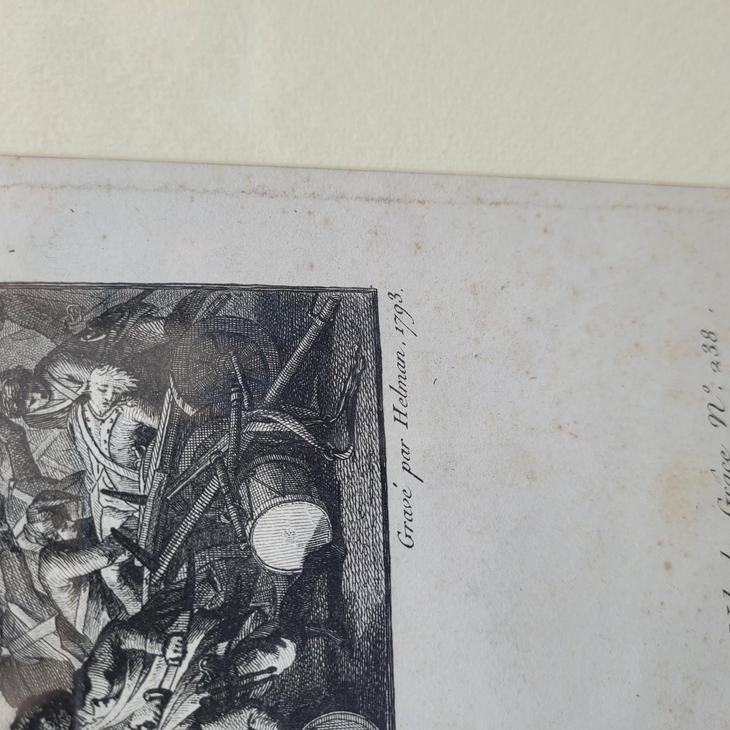 Paire de gravures encadrées, Révolution française, 18e/19e siècle Bon état - En vente à MARSEILLE, FR