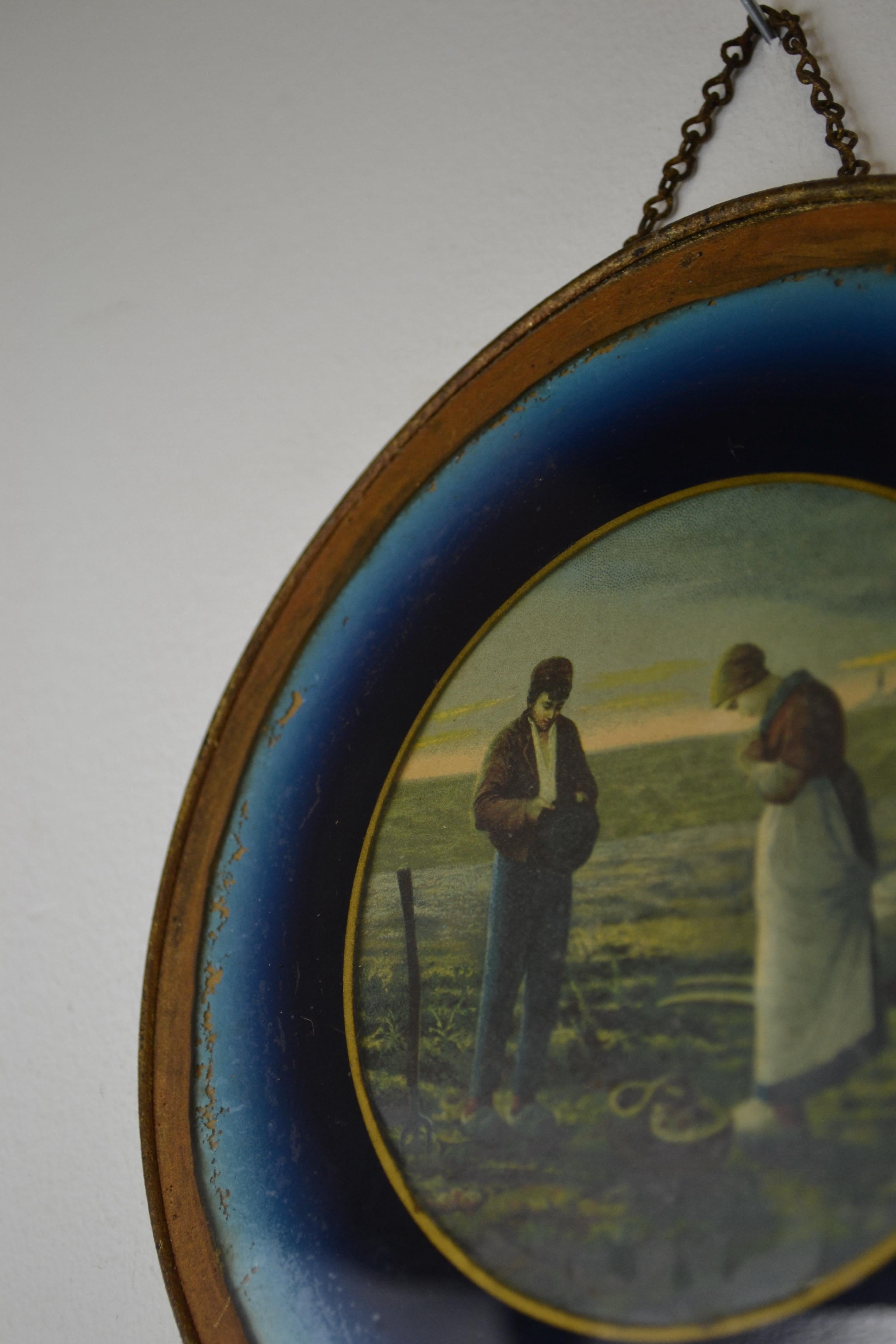 Pareja de grabados franceses enmarcados según Millet, Siglo XIX Vidrio en venta