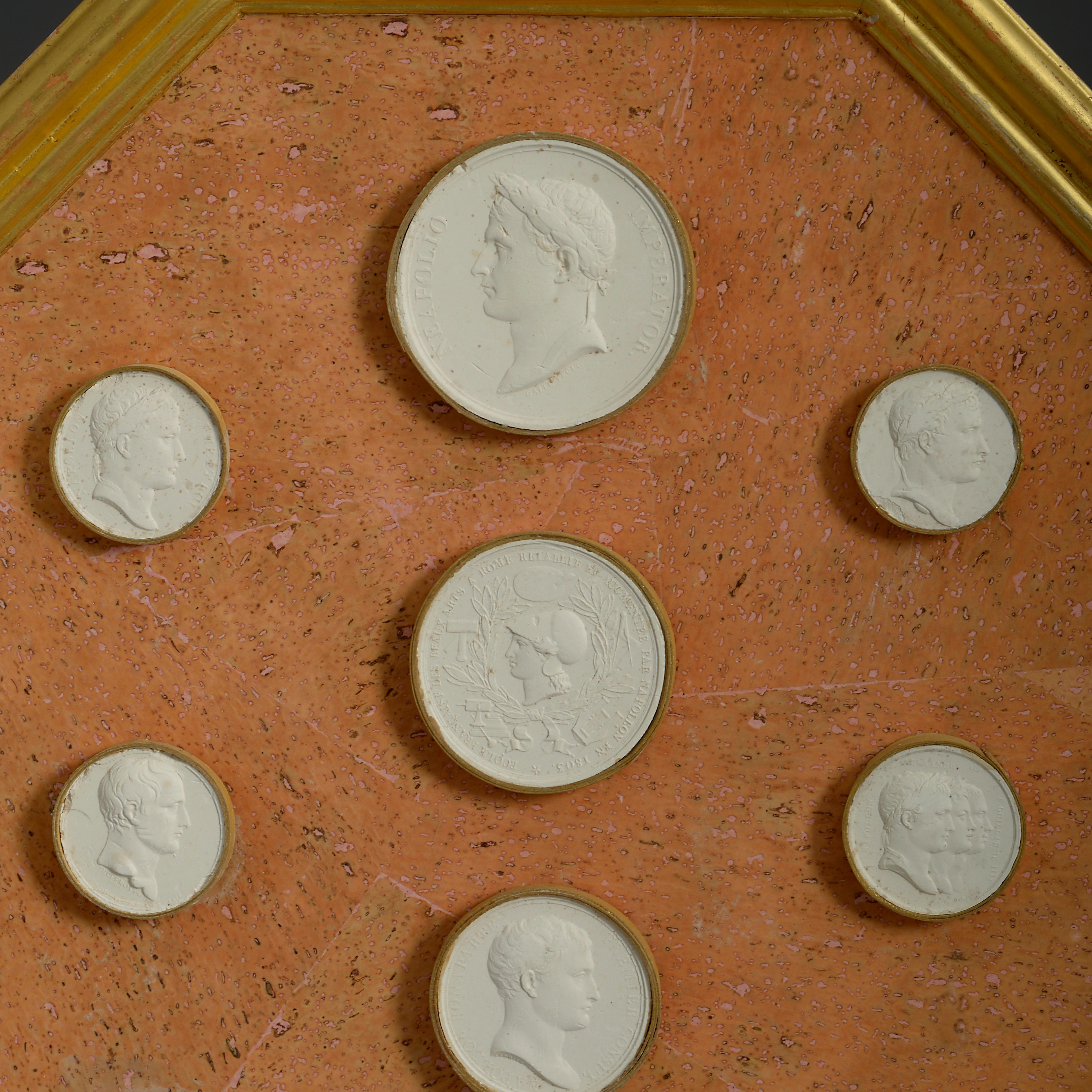 Neoclassical Pair of Framed Groups of Plaster Intaglios