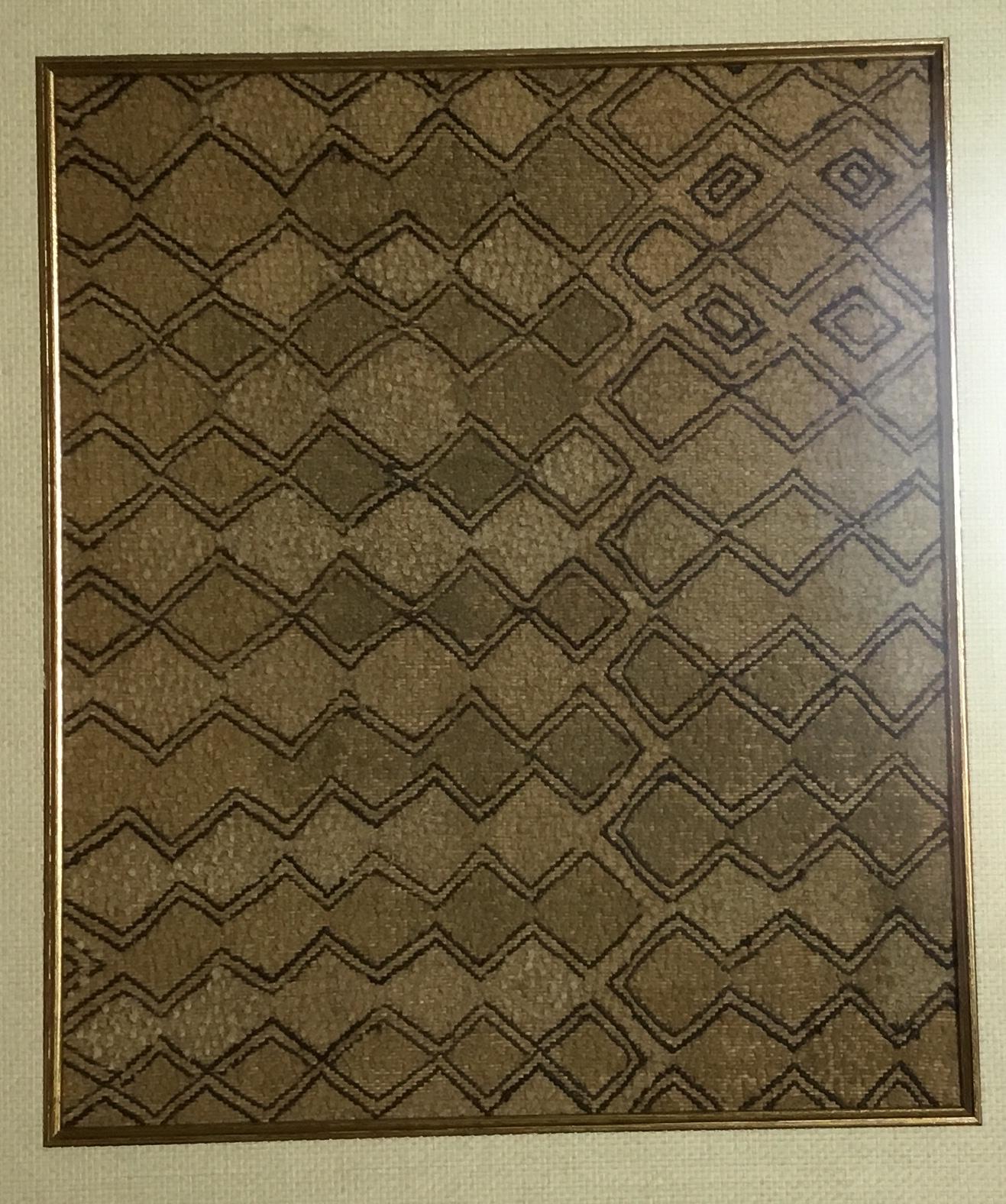 Pair of Framed Handwoven Faffia Cloth from Congo 1