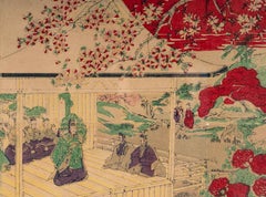 Pair of Framed Japanese Prints Representing Geïshas