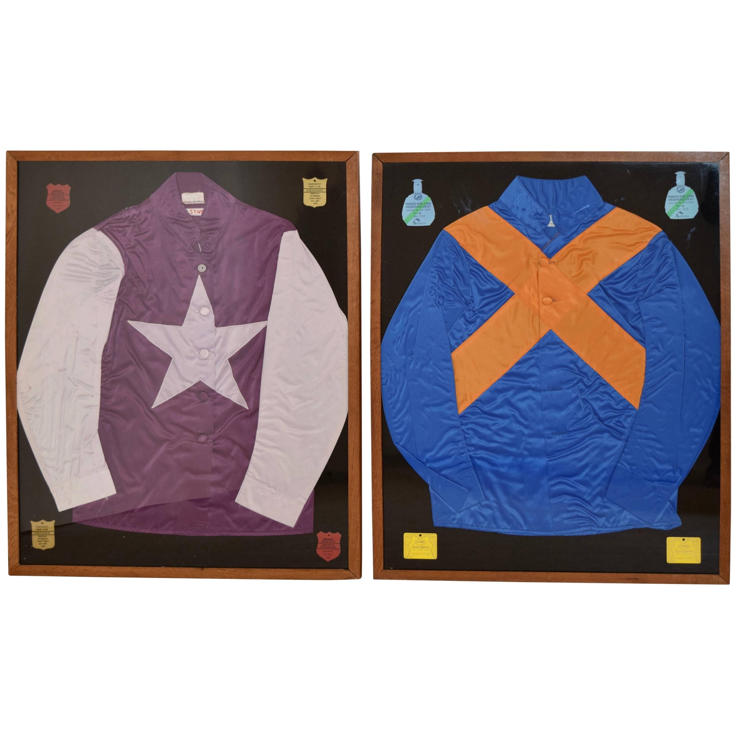 Pair of Framed Jockey Silks