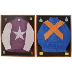 Pair of Framed Jockey Silks