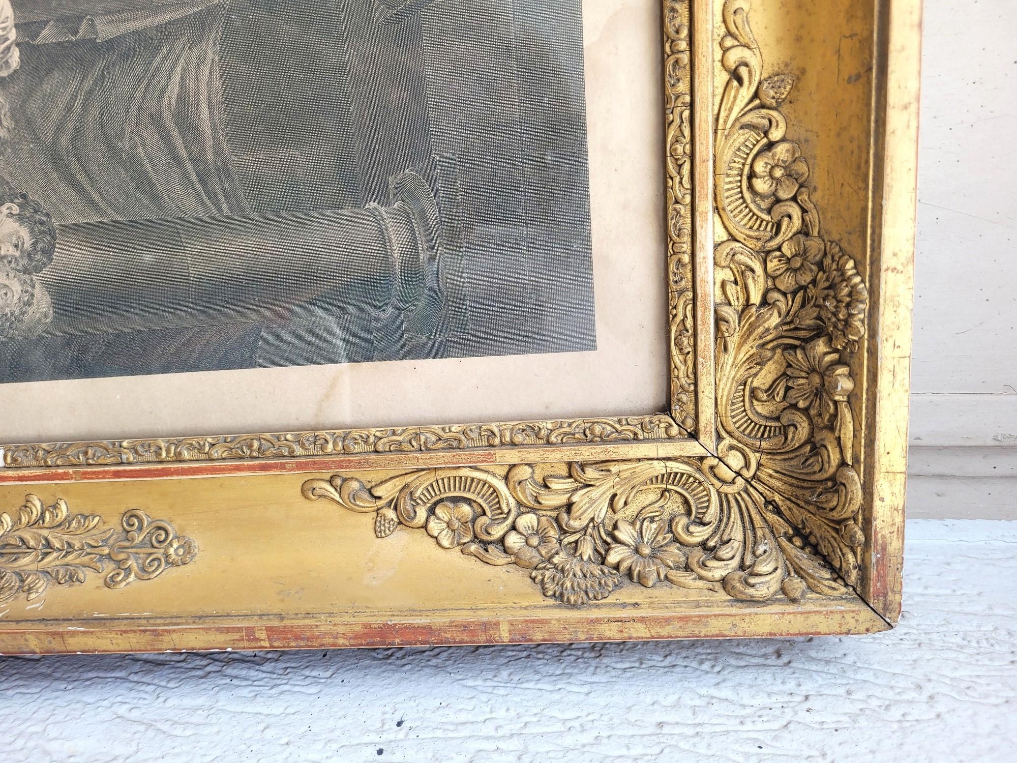 Pair of Framed Neoclassical Engravings, Late 18th Early 19th century For Sale 3