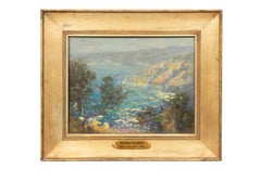 Pair of Framed Oil Paintings of Santa Barbara by DeWitt Parshall