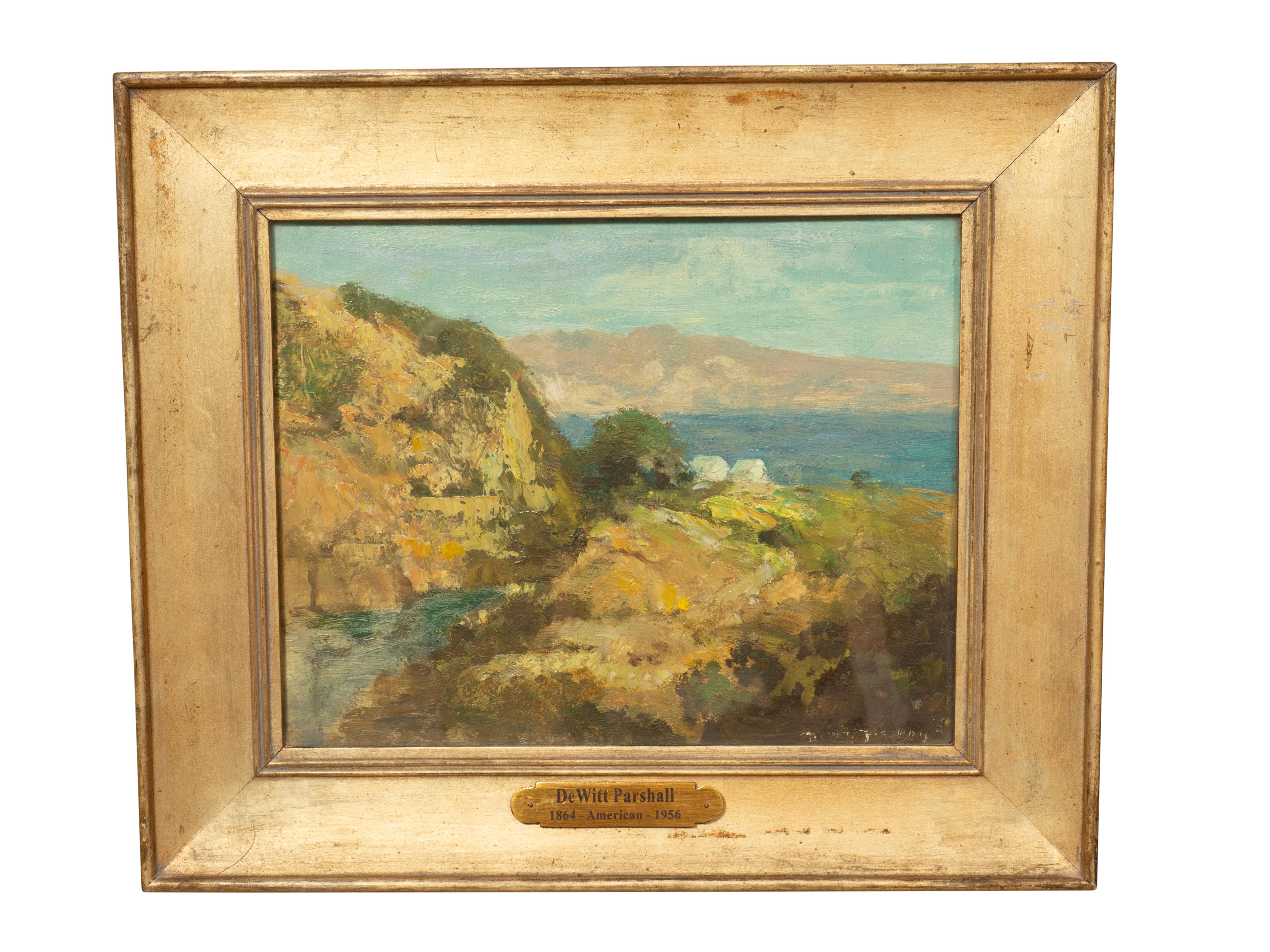 Arts and Crafts Coppia di dipinti a olio di Santa Barbara di Dewitt Parshall incorniciati in vendita