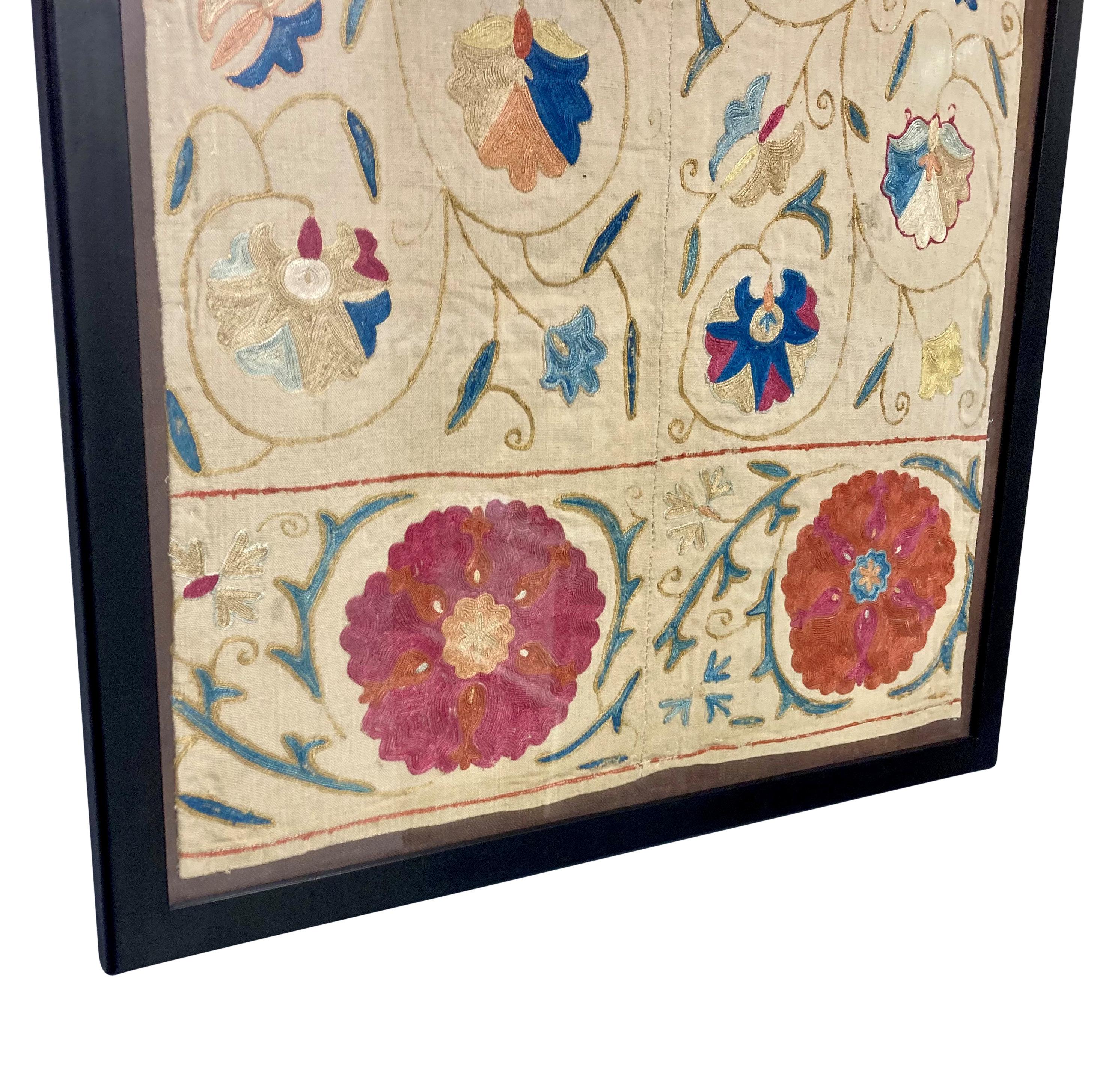 Pair Of Framed Persian Textiles For Sale 1