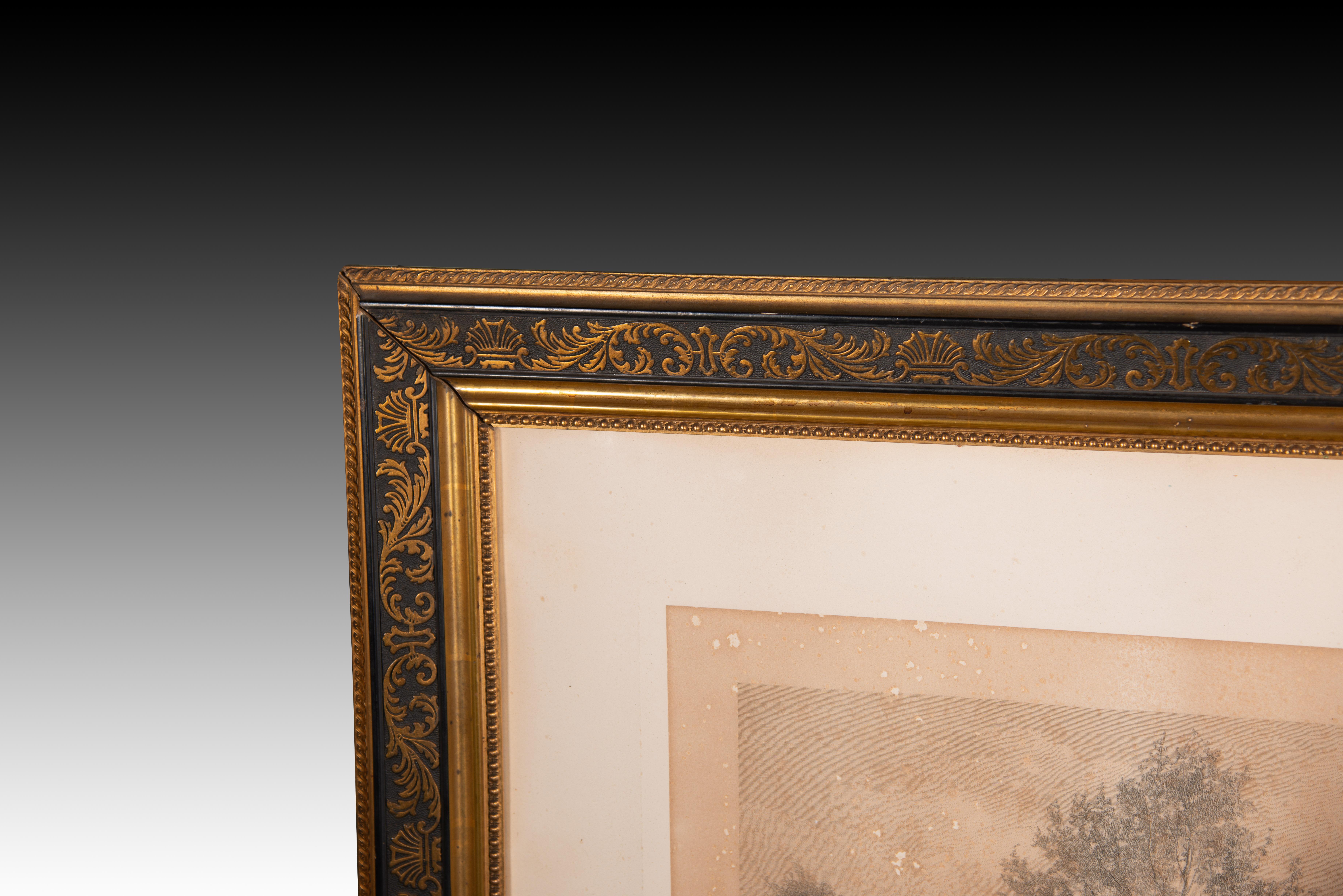 Pair of framed prints, Wedding and Baptism. ALPHONSE LAMOTTE (1844-1914). (Französisch) im Angebot
