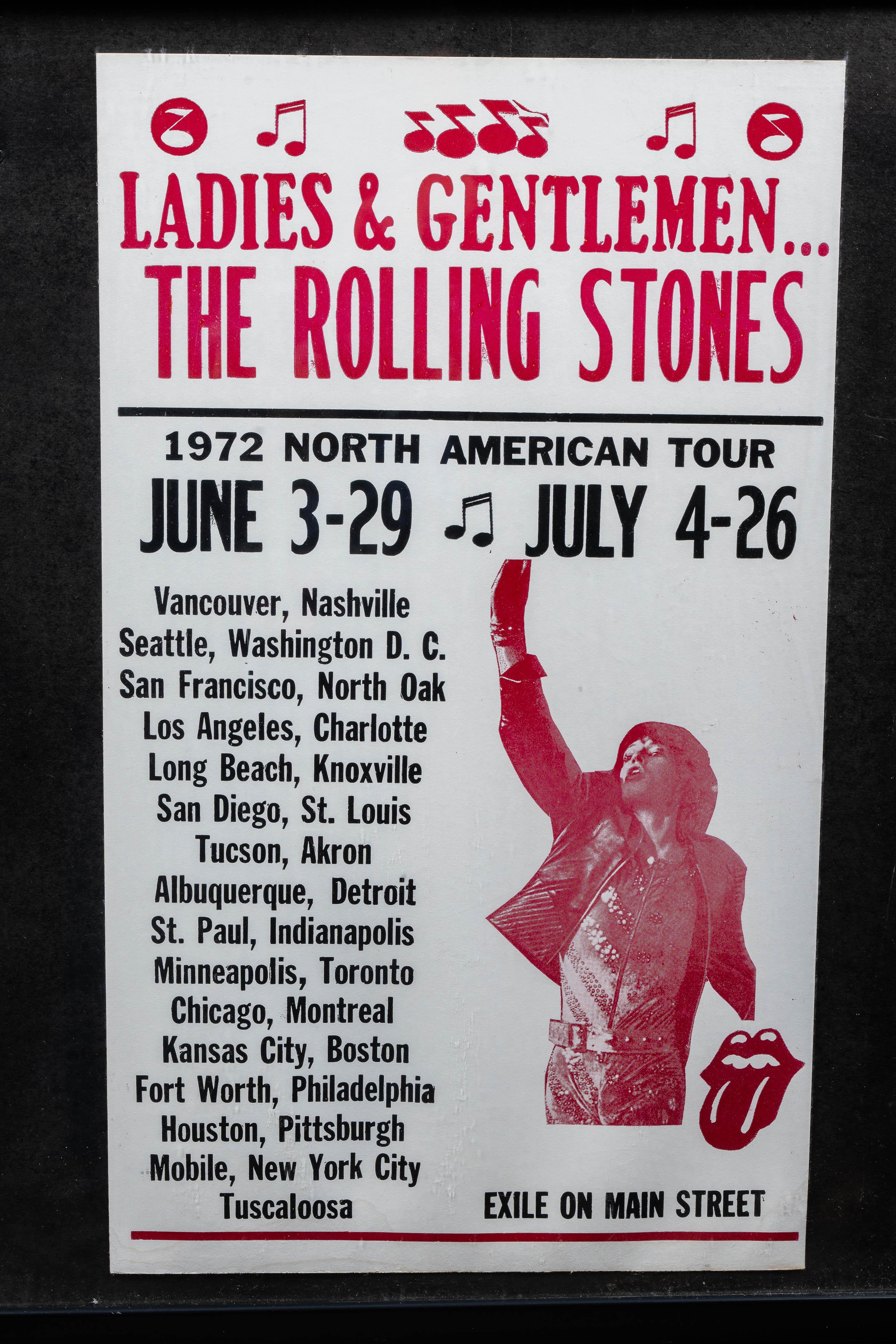 Americano Coppia di poster incorniciati del tour statunitense dei Rolling Stones in vendita