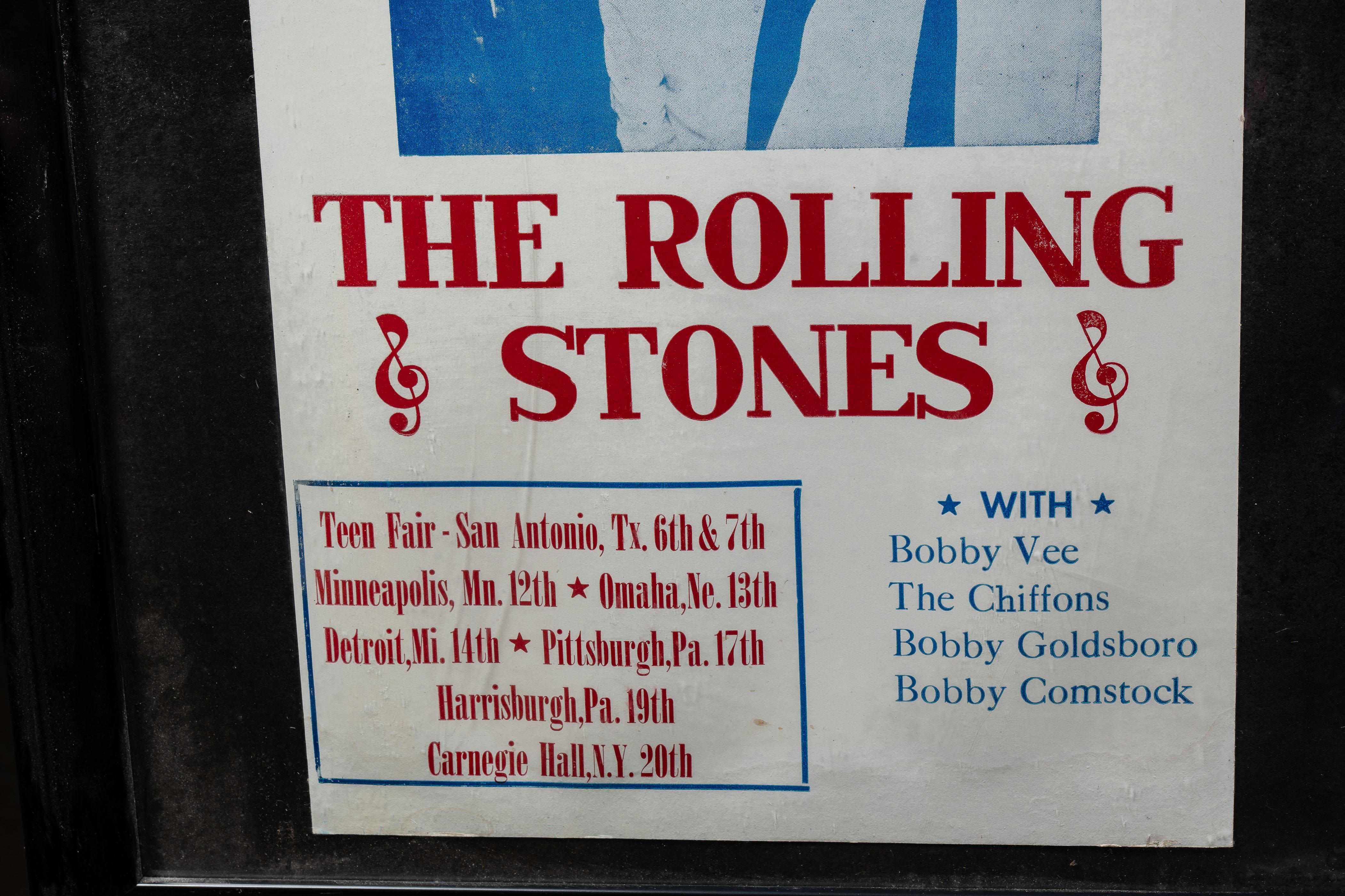 Carta Coppia di poster incorniciati del tour statunitense dei Rolling Stones in vendita