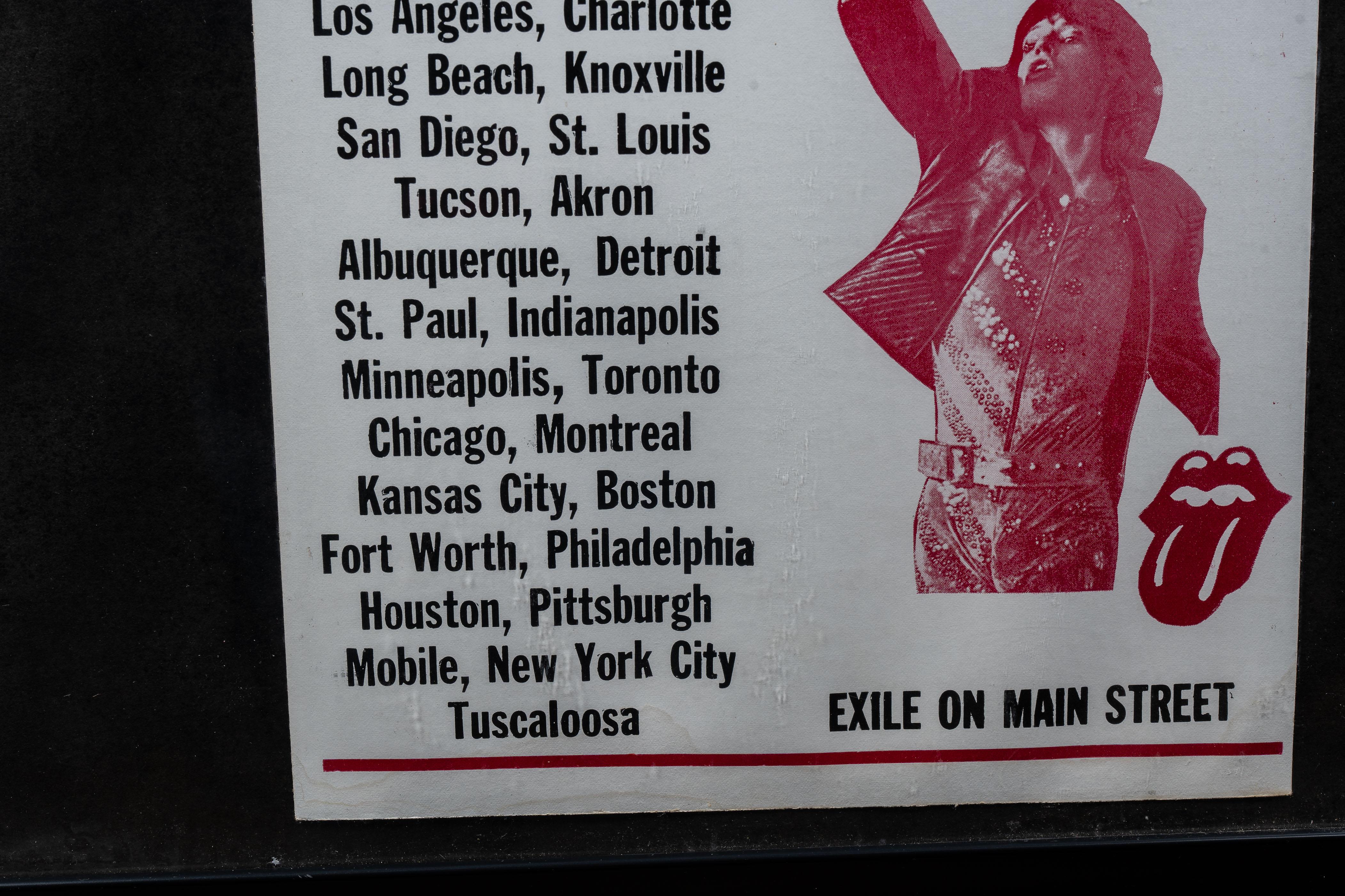 Coppia di poster incorniciati del tour statunitense dei Rolling Stones in vendita 3
