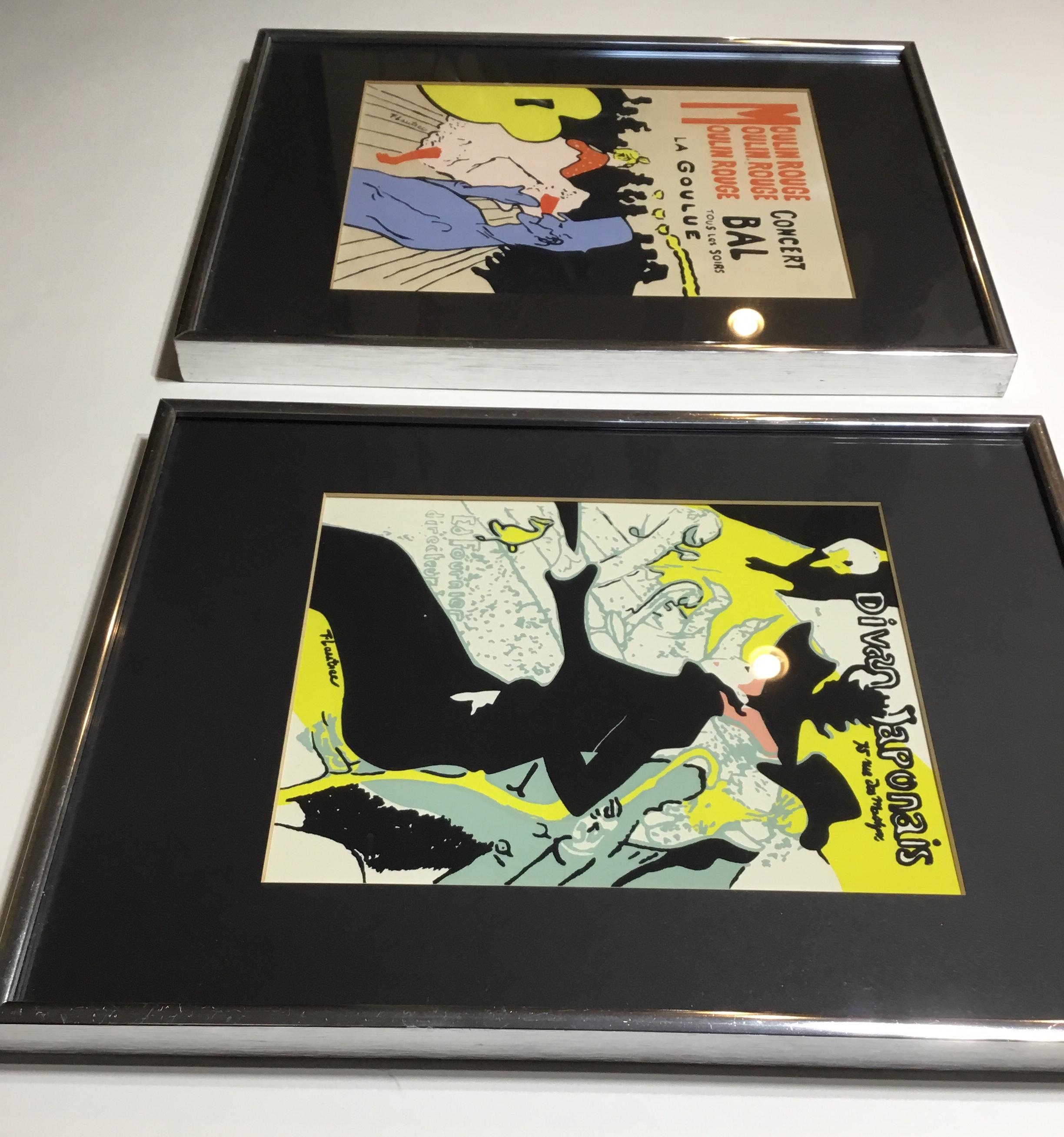 Pair of Framed Toulouse Lautrec Original Print 2