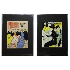 Pair of Framed Toulouse Lautrec Original Print