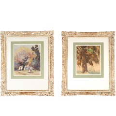 Pair of Framed Watercolors by Hilda Belcher, 
American/Georgia, 1881-1963
