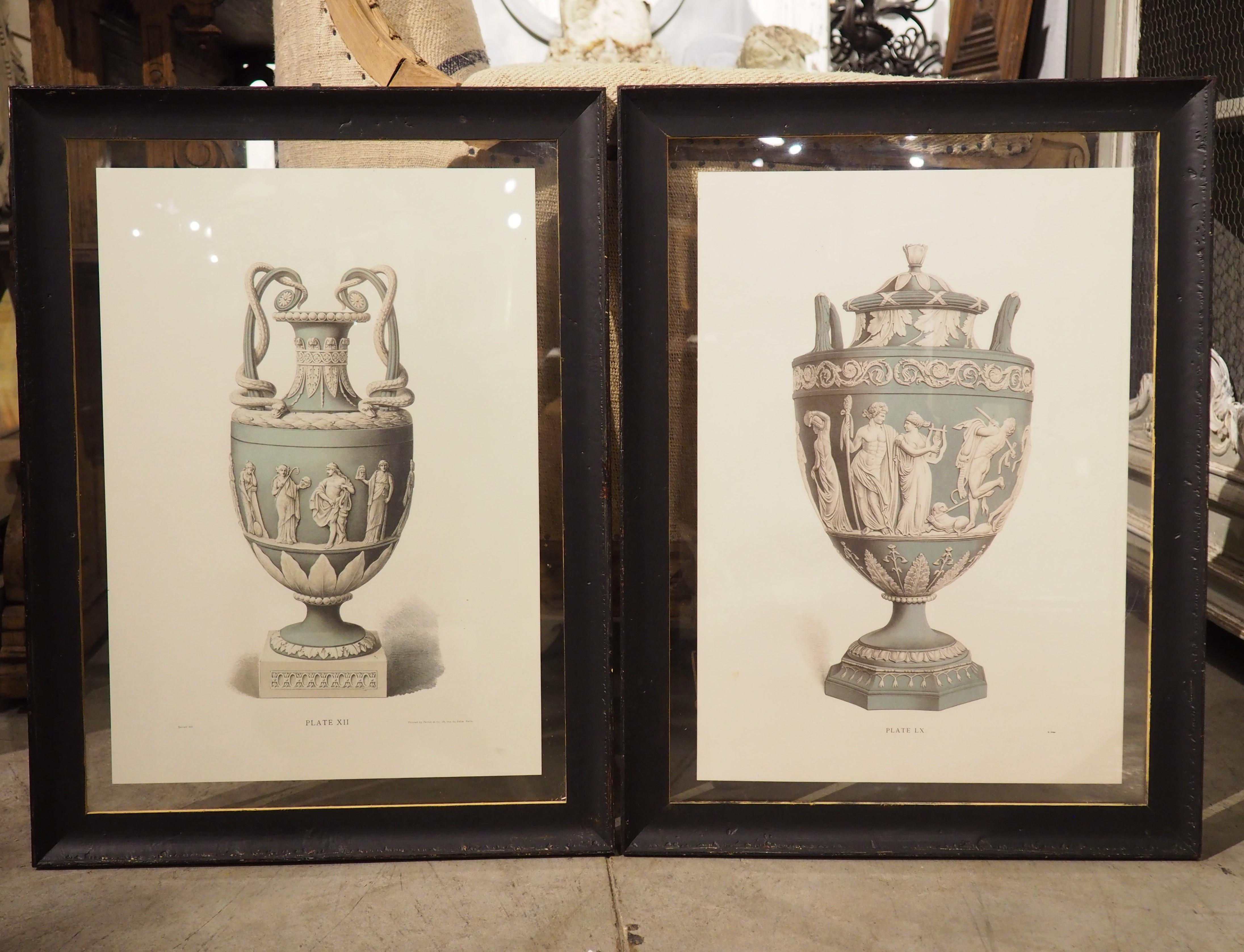 Pair of Framed Wedgwood Neoclassical Lithographs, Plate XII and LX en vente 6