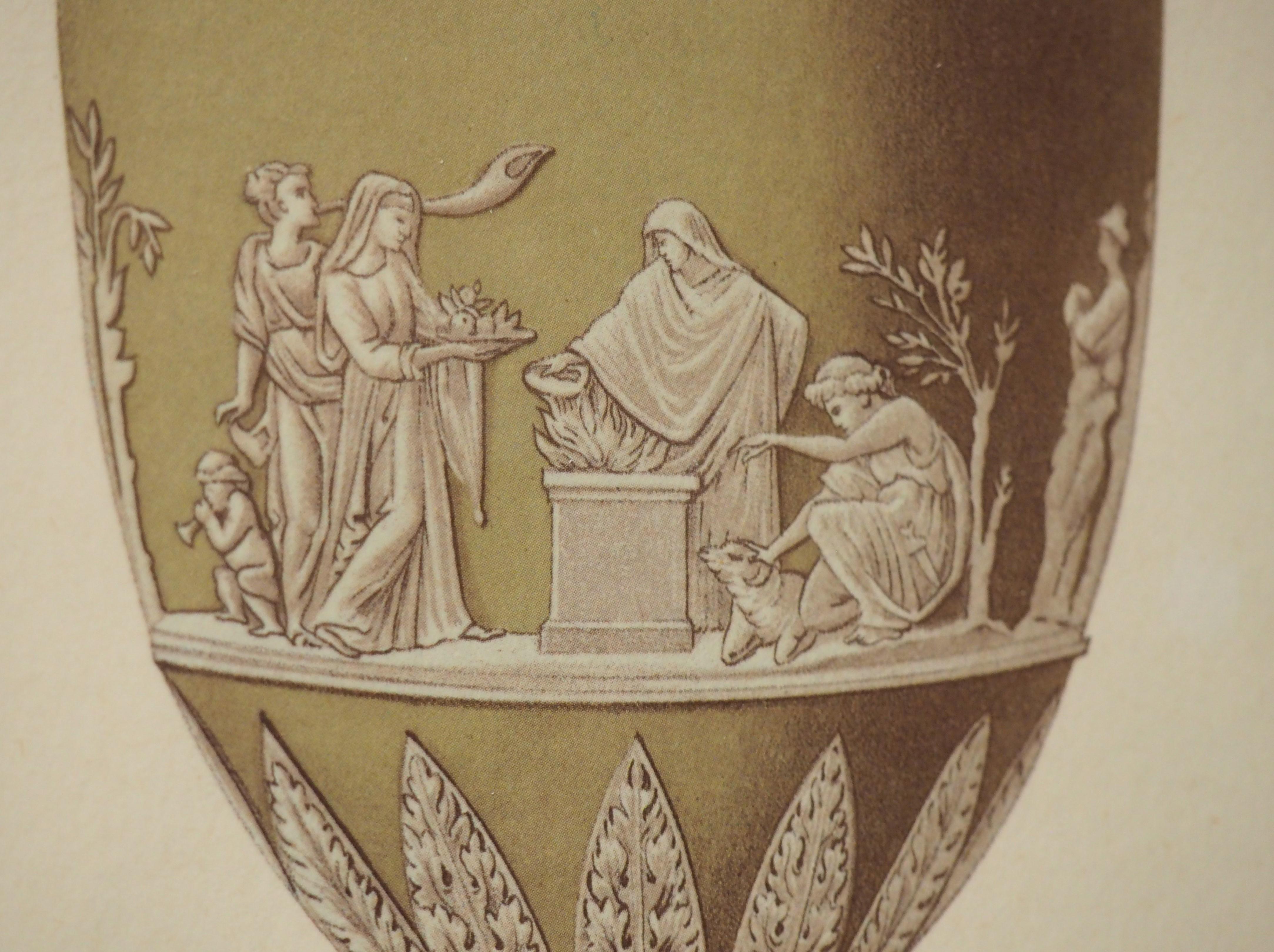 Pareja de litografías neoclásicas Wedgwood enmarcadas, plancha XLV y XXIX en venta 7
