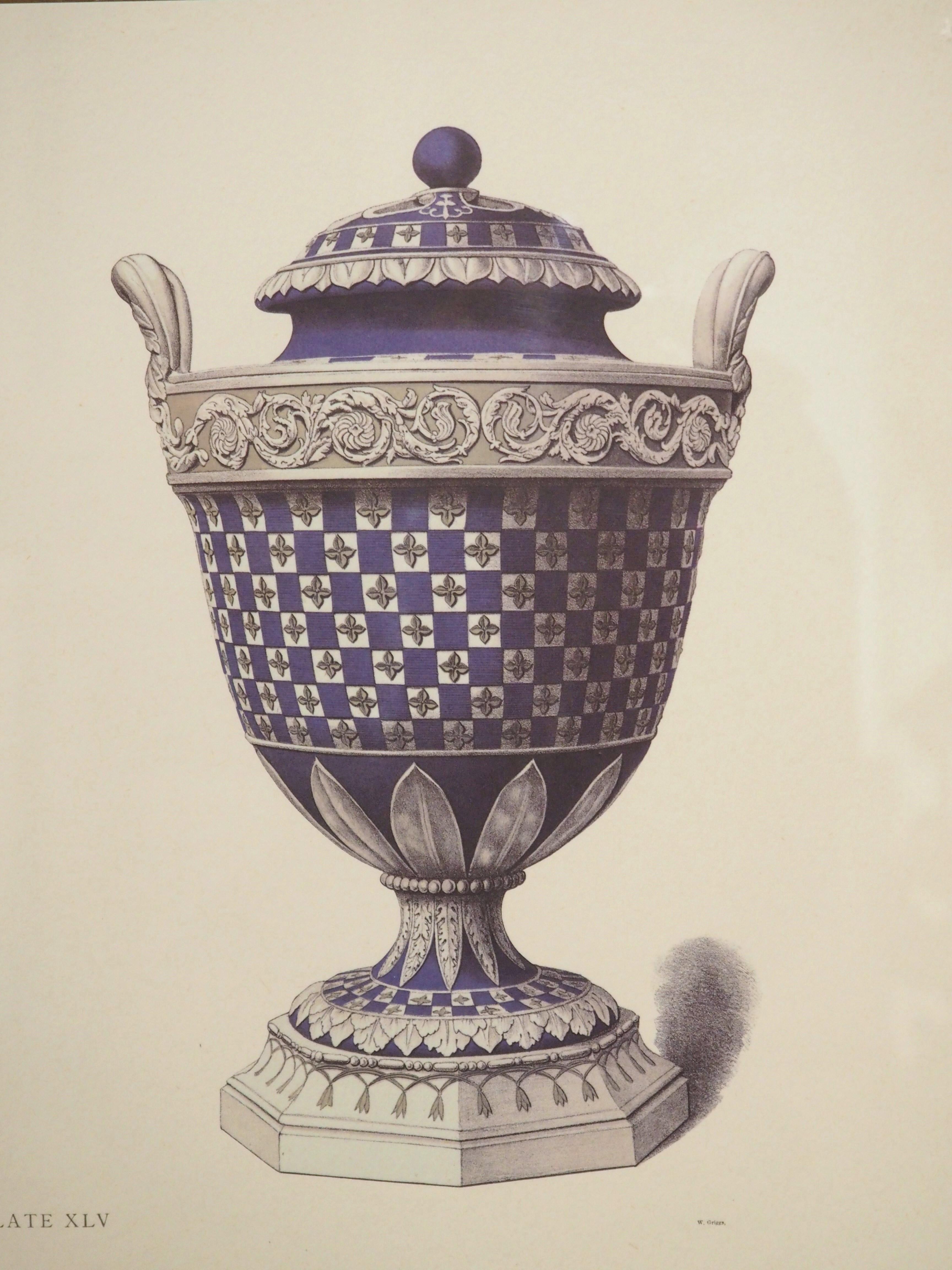 Pareja de litografías neoclásicas Wedgwood enmarcadas, plancha XLV y XXIX Inglés en venta