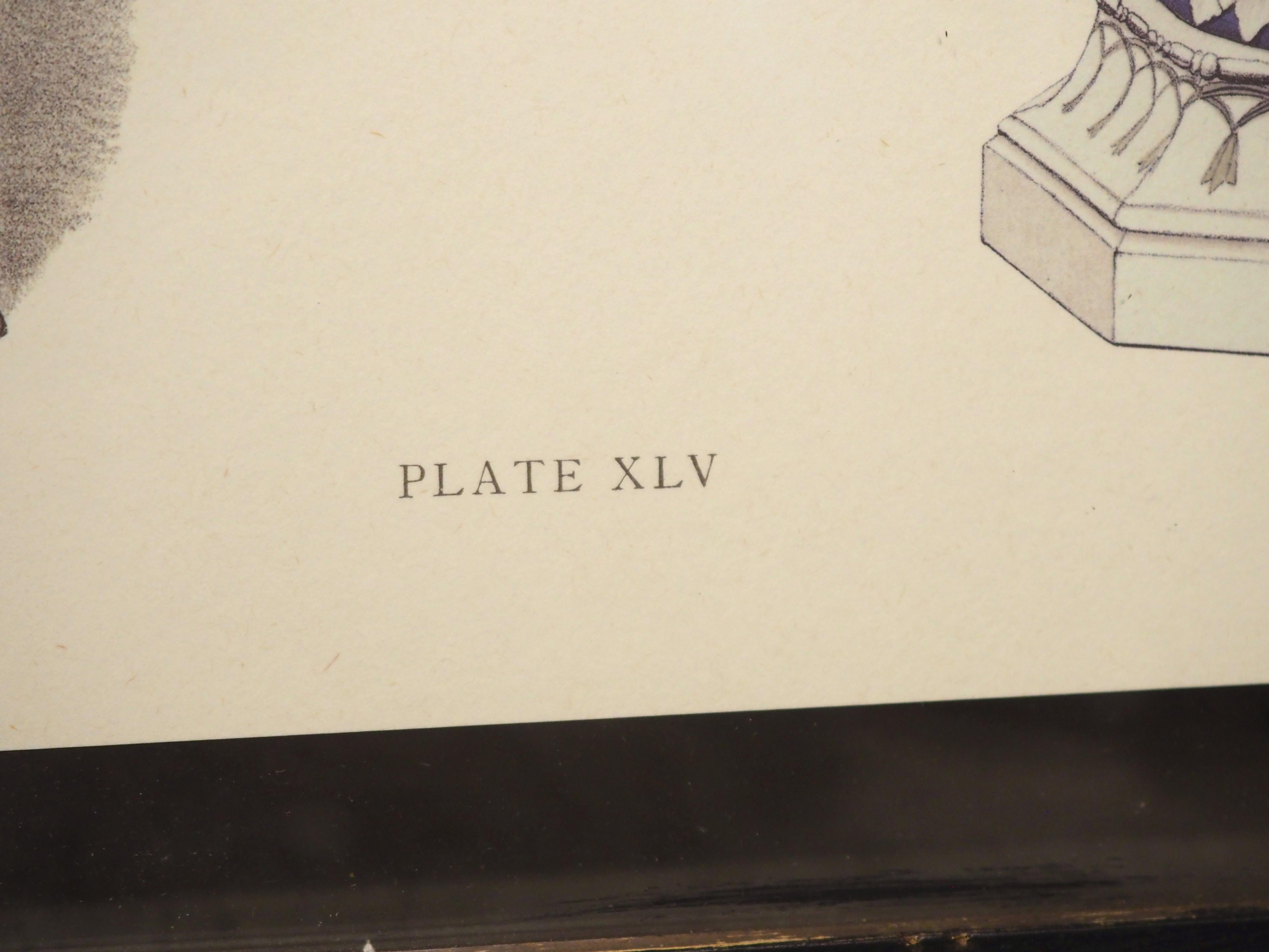 Pareja de litografías neoclásicas Wedgwood enmarcadas, plancha XLV y XXIX siglo XIX en venta