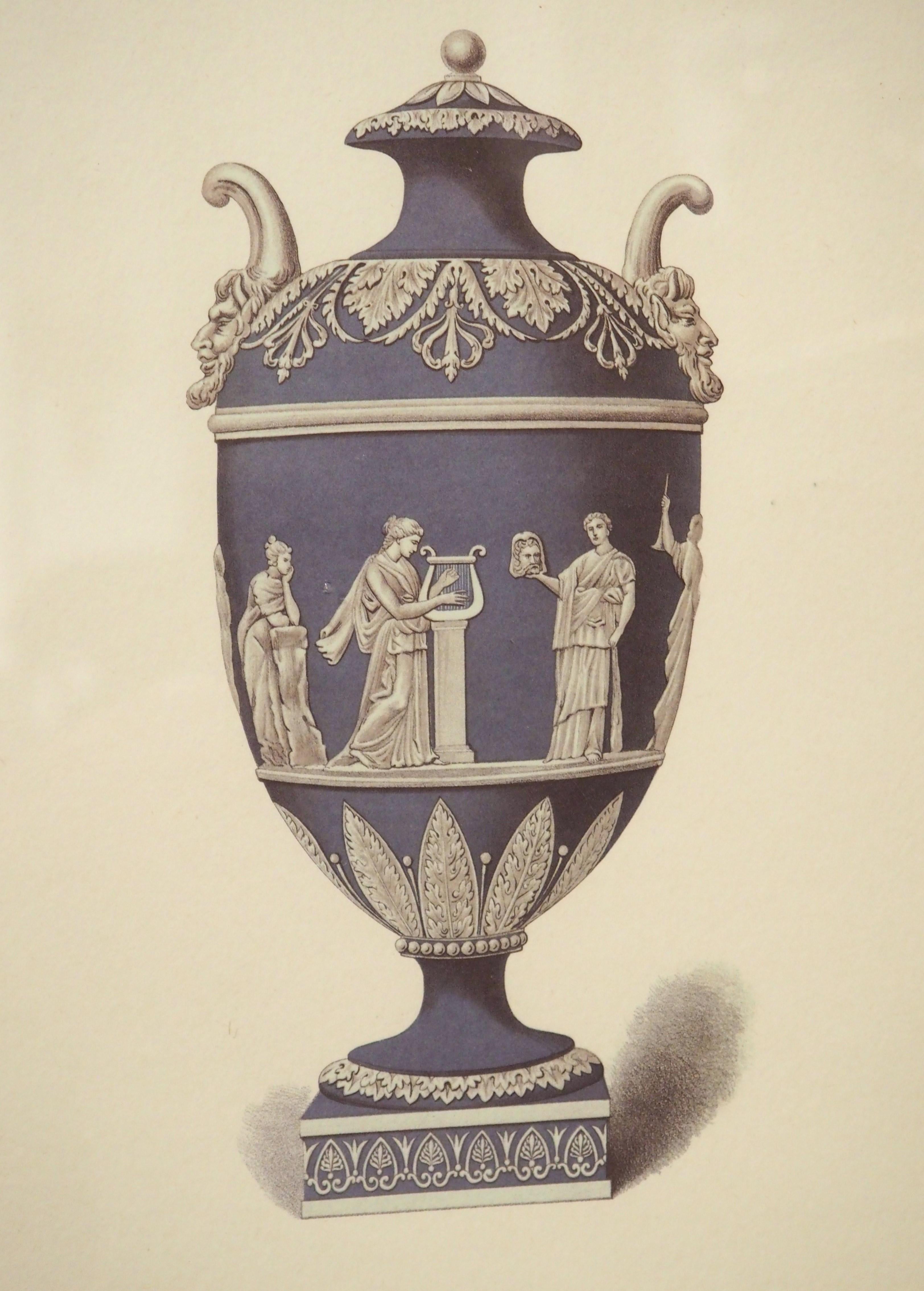 Pareja de litografías neoclásicas Wedgwood enmarcadas, plancha XLV y XXIX en venta 2