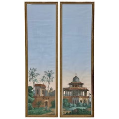 Pair Of Framed Zuber Wallpaper Panels