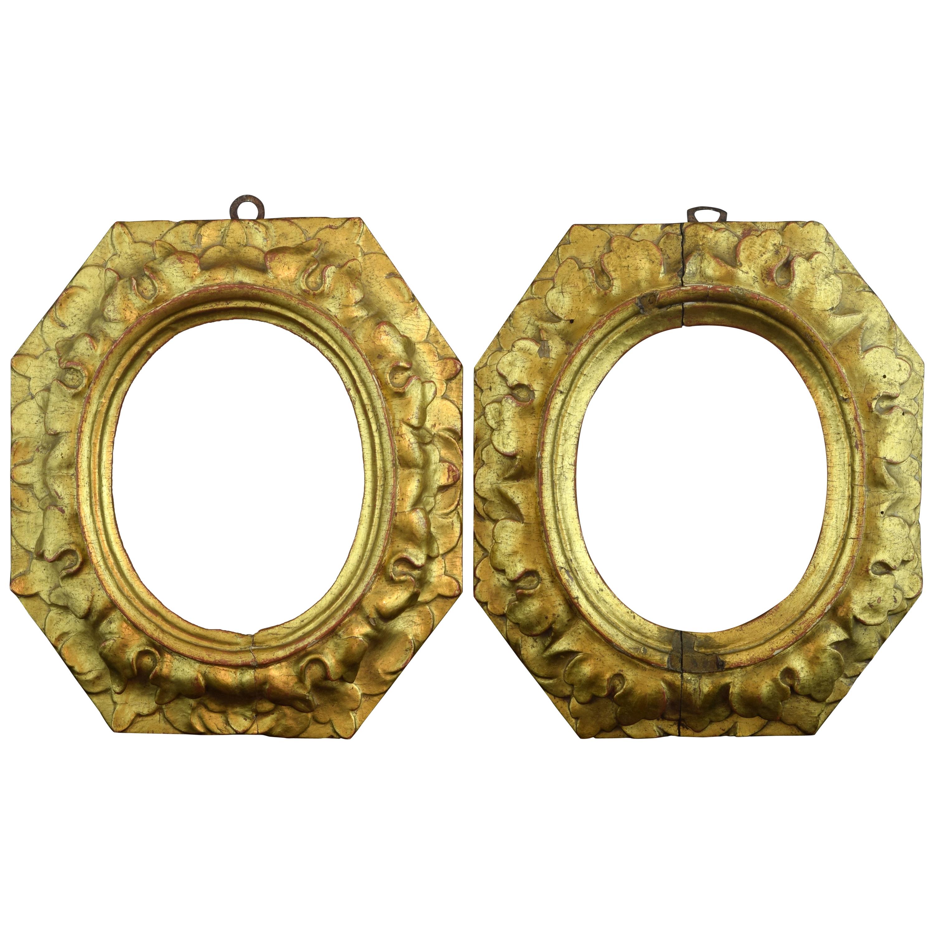 Pair of Frames, Gilded Wood, 17th Century at 1stDibs