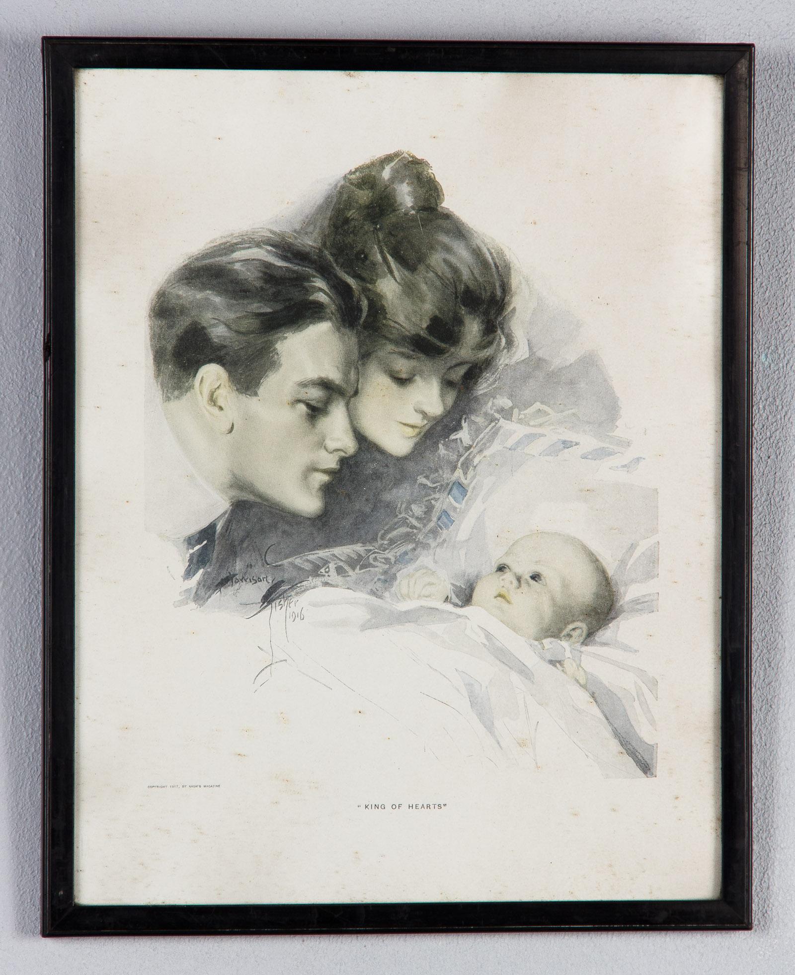 Glass Frames with Nash Magazine Prints, England, Early 1900s For Sale