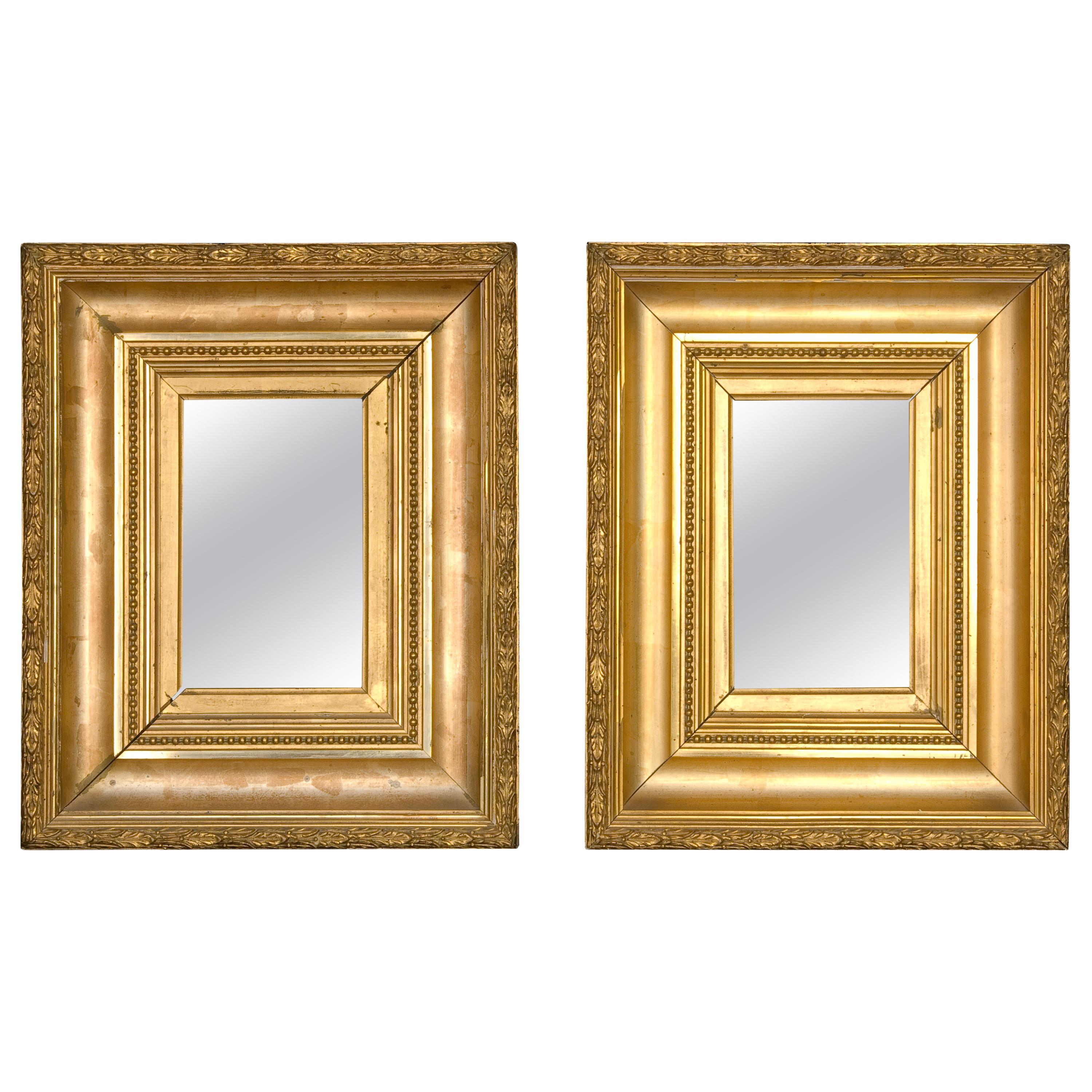 Pair of Frames, Wood, Stucco, 19th Century