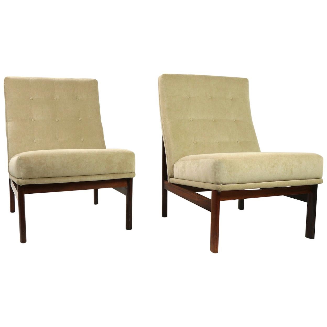 Pair of France and Son Lounge Chairs attributed Ole Gjerlov-Knudsen  Torben Lind