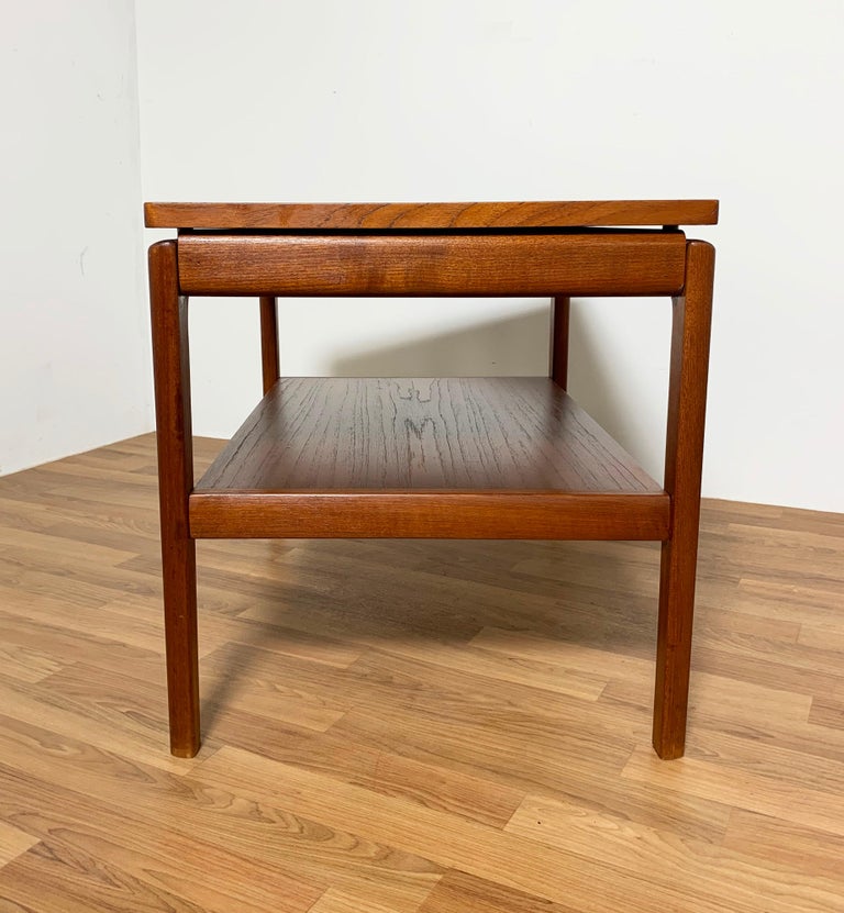 Mid-20th Century Pair of France and Son Teak End Tables Attributed to Peter Hvidt, Ca 1960s