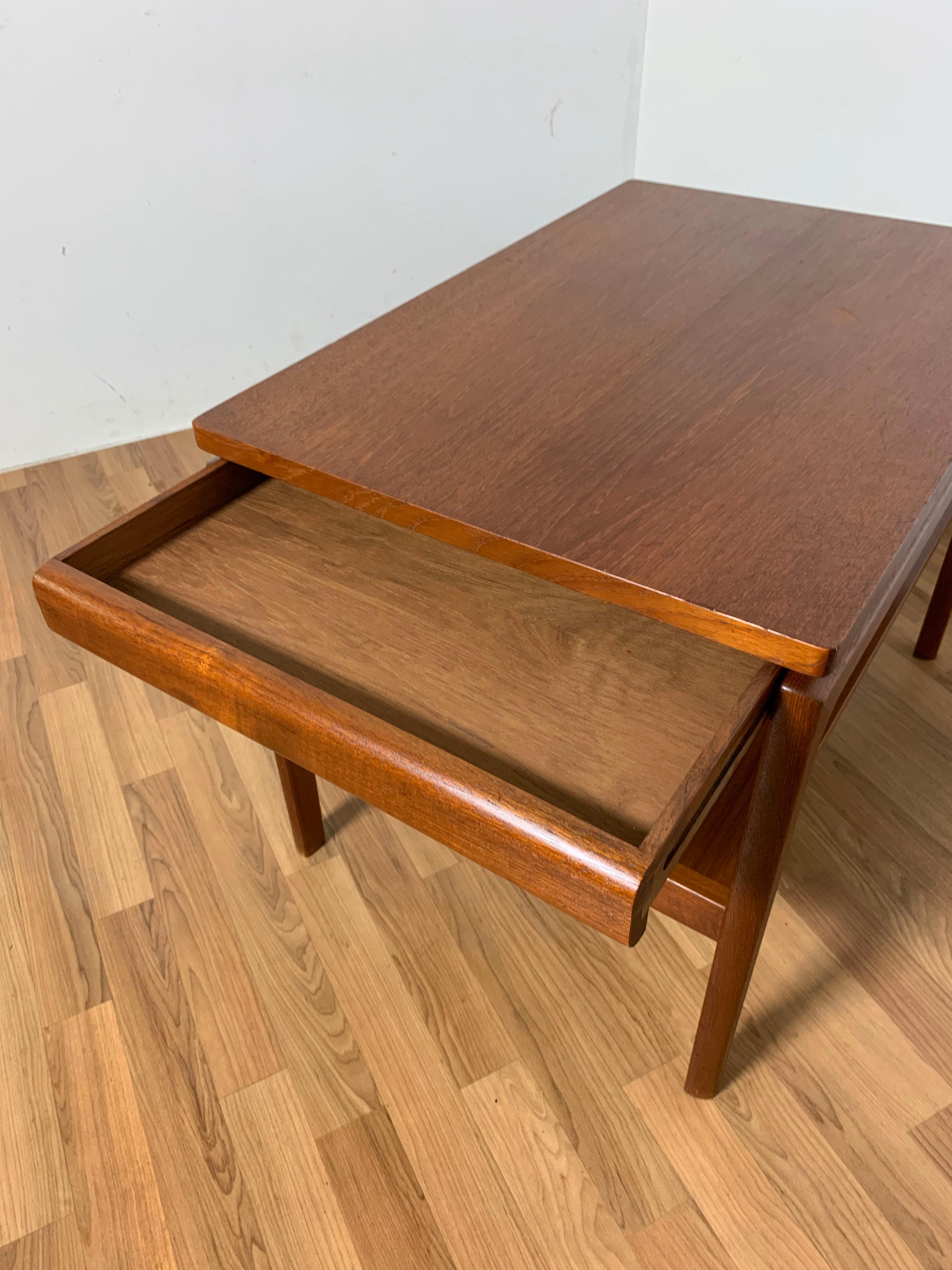 Pair of France and Son Teak End Tables Attributed to Peter Hvidt, Ca 1960s 2