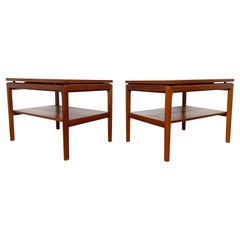 Pair of France and Son Teak End Tables Attributed to Peter Hvidt, Ca 1960s