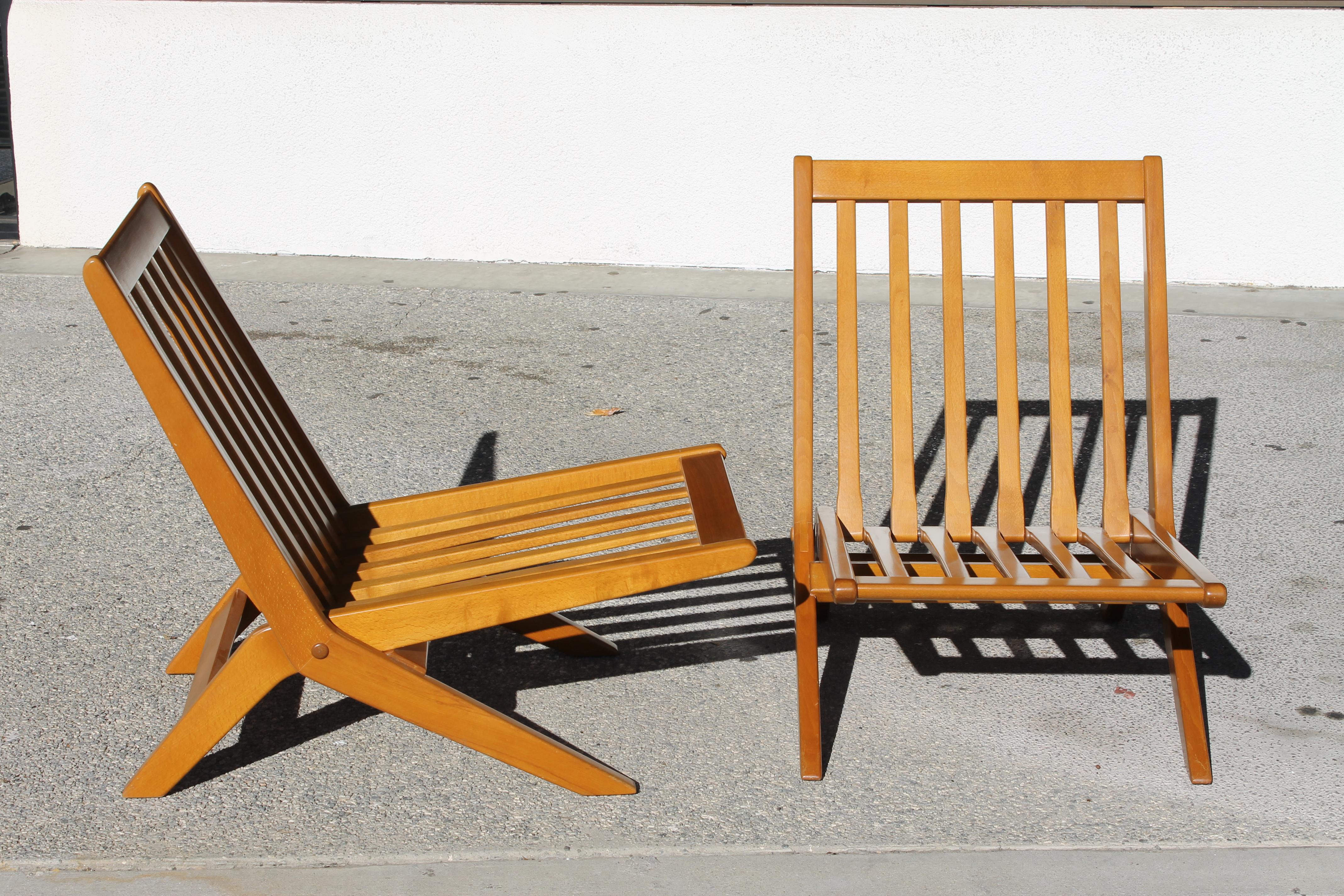 Pair of France & Daverkosen, Orholm Danmark Chairs for John Stuart, Inc. In Good Condition For Sale In Palm Springs, CA