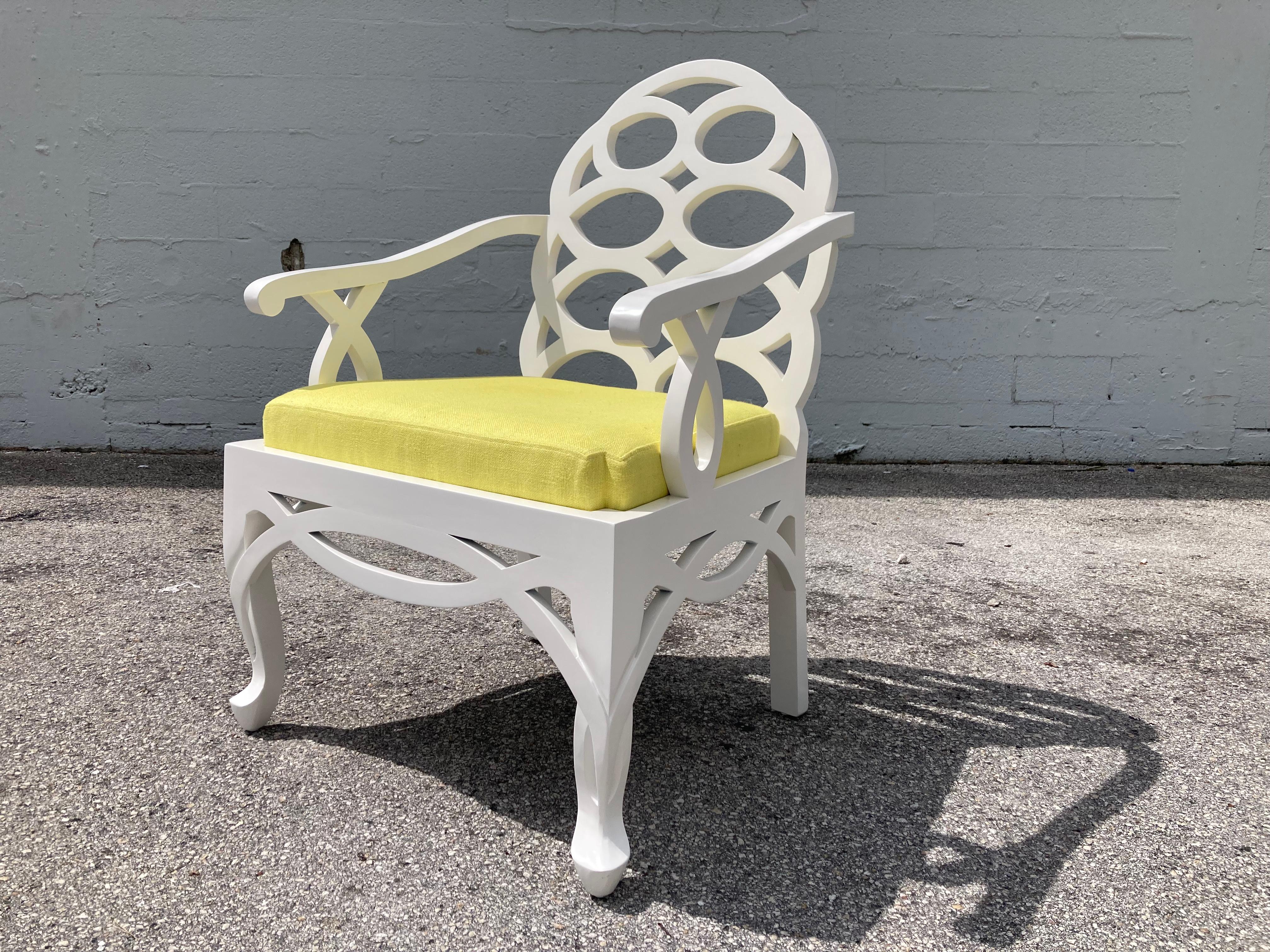 Pair of Frances Elkins Loop Arm Lounge Chairs 7