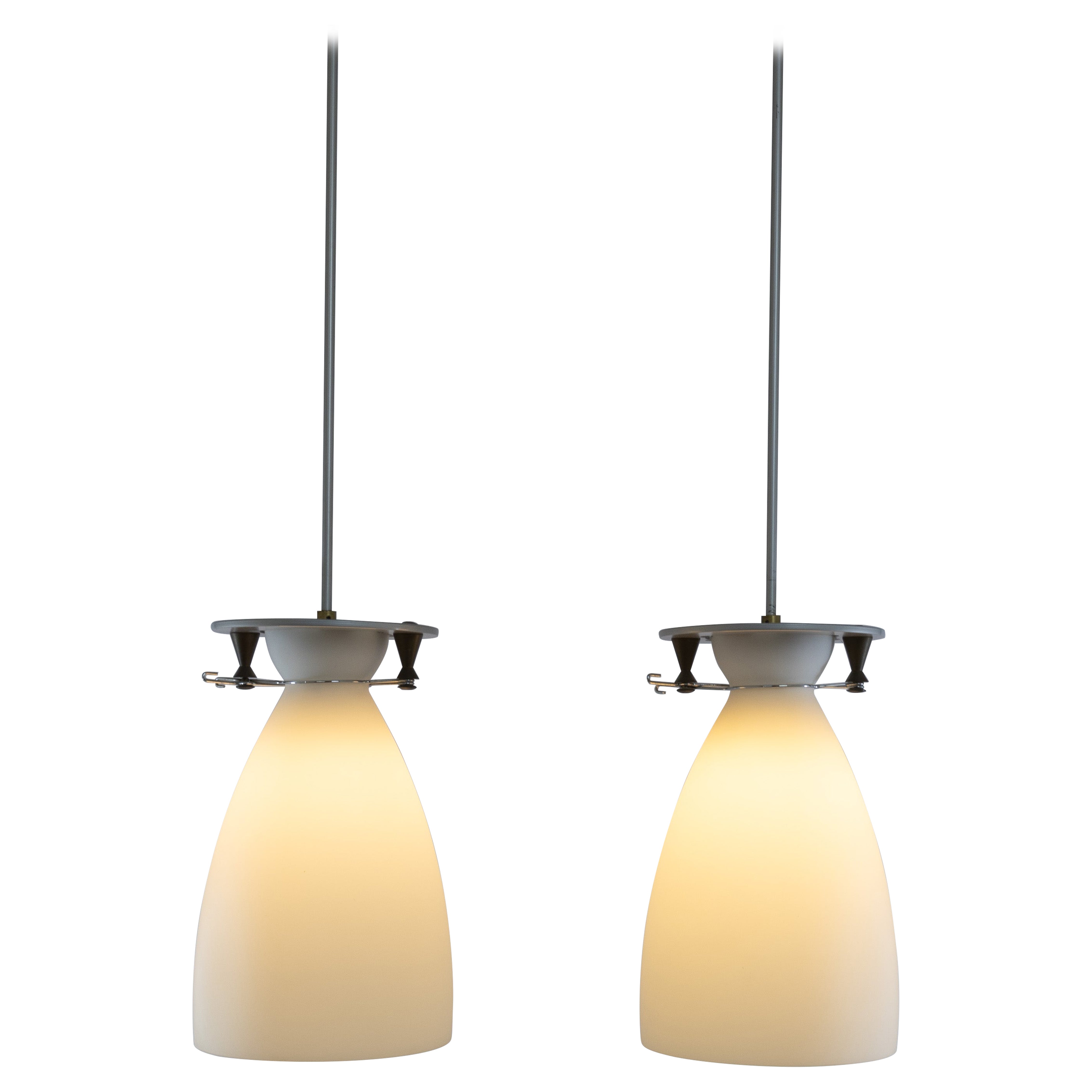 Pair of Franceschina pendants by Umberto Riva for Fontana Arte, 1980s