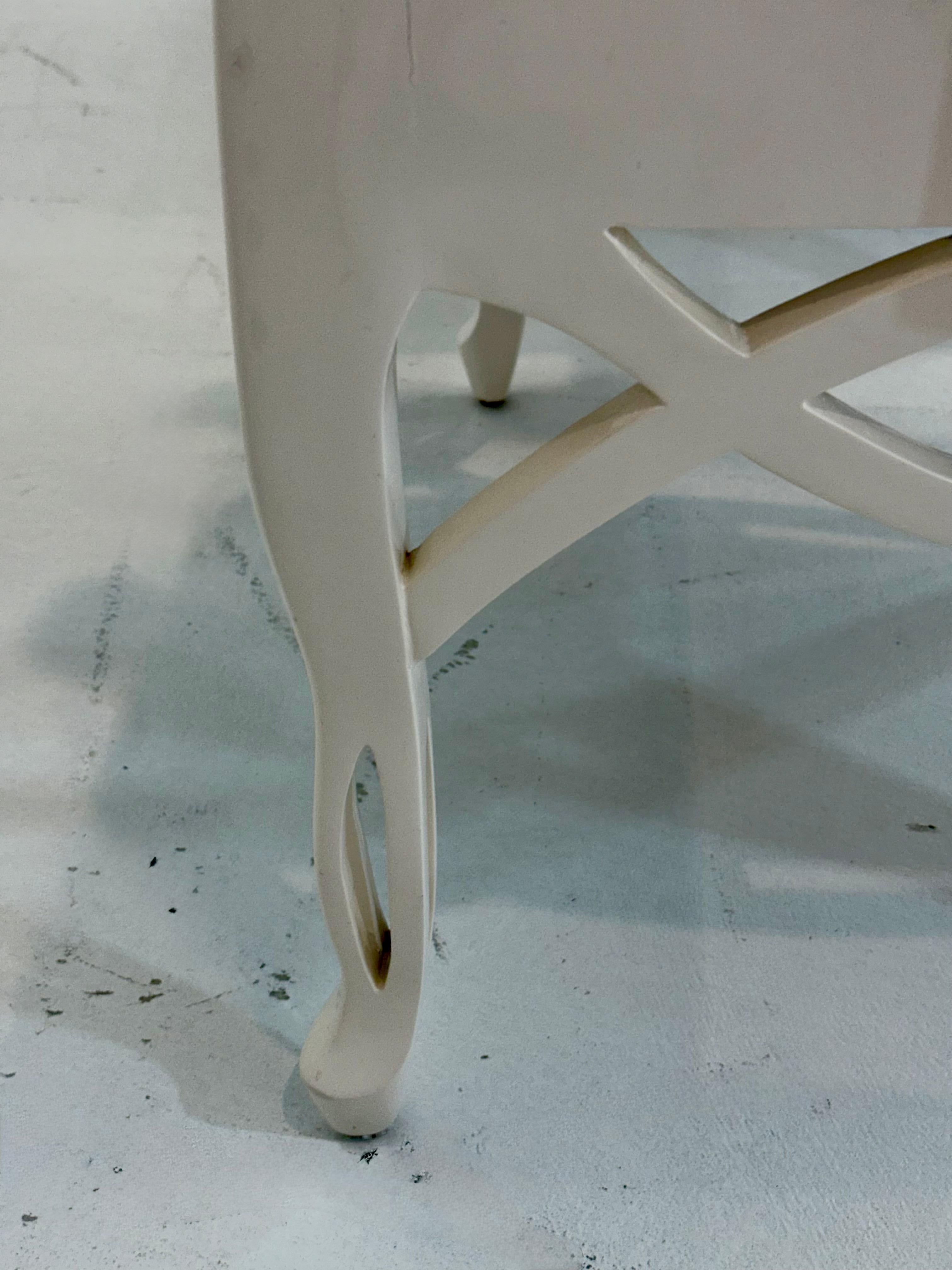 Pair of Francis Elkins Loop Chairs, with Leopard Velvet Seats For Sale 1