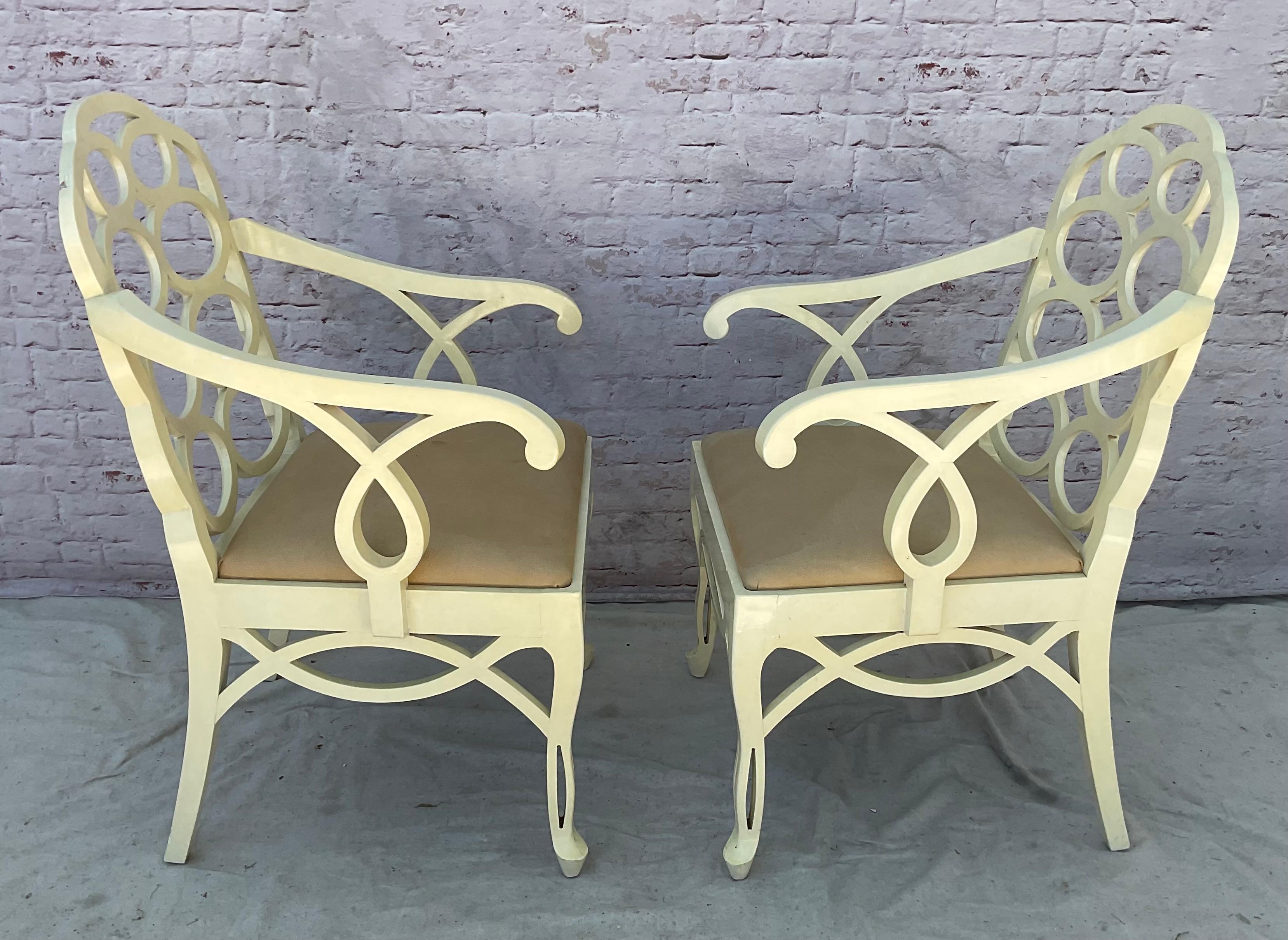 Paire de chaises Loop de style Francis Elkins en vente 3