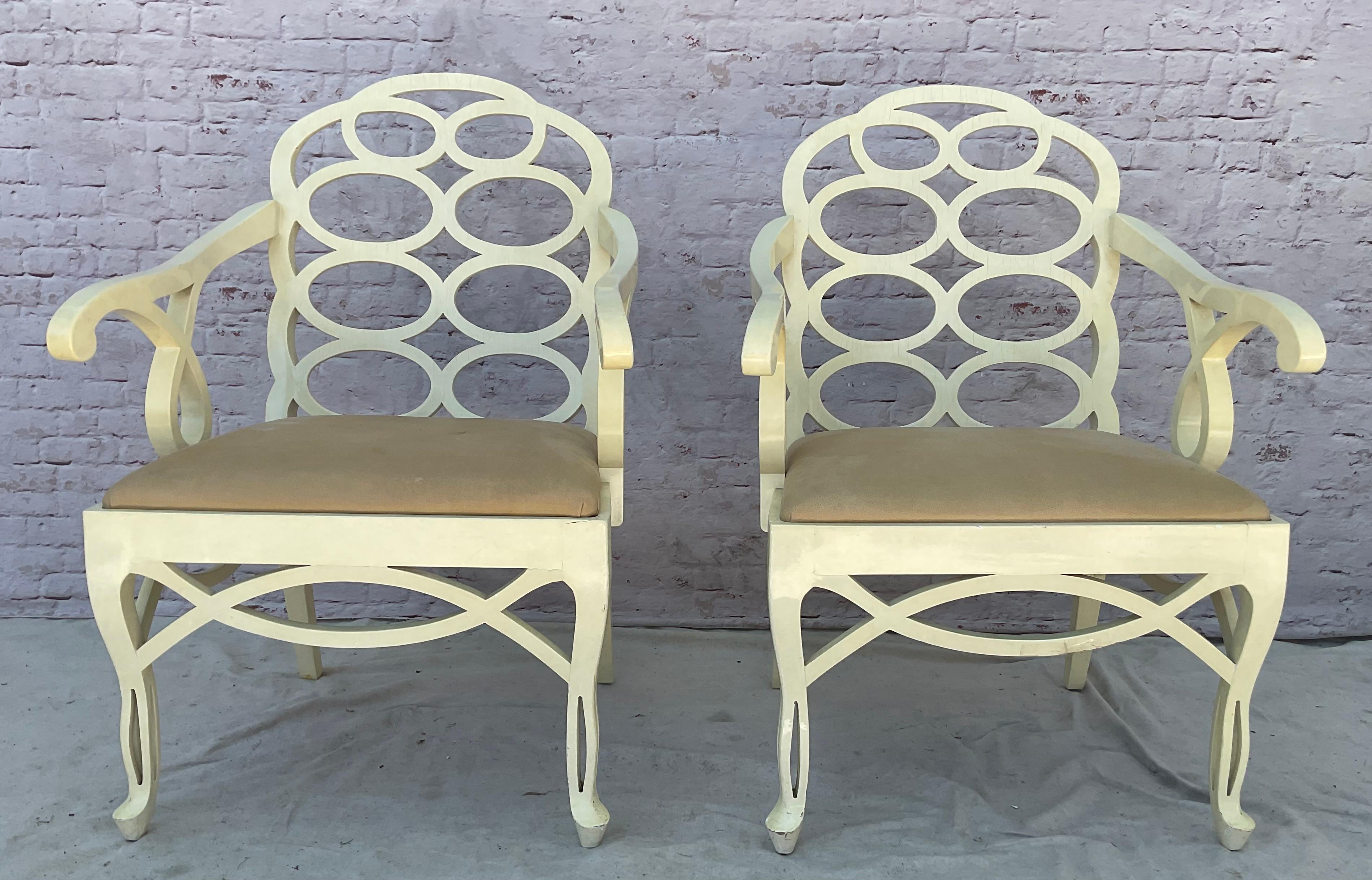 Paire de chaises Loop de style Francis Elkins en vente 4