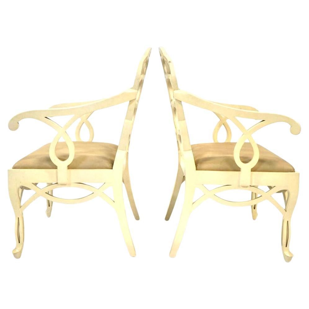 Américain Paire de chaises Loop de style Francis Elkins en vente