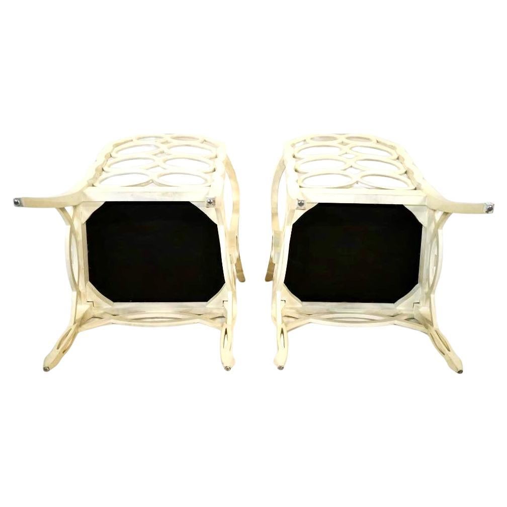Paire de chaises Loop de style Francis Elkins Bon état - En vente à Bradenton, FL