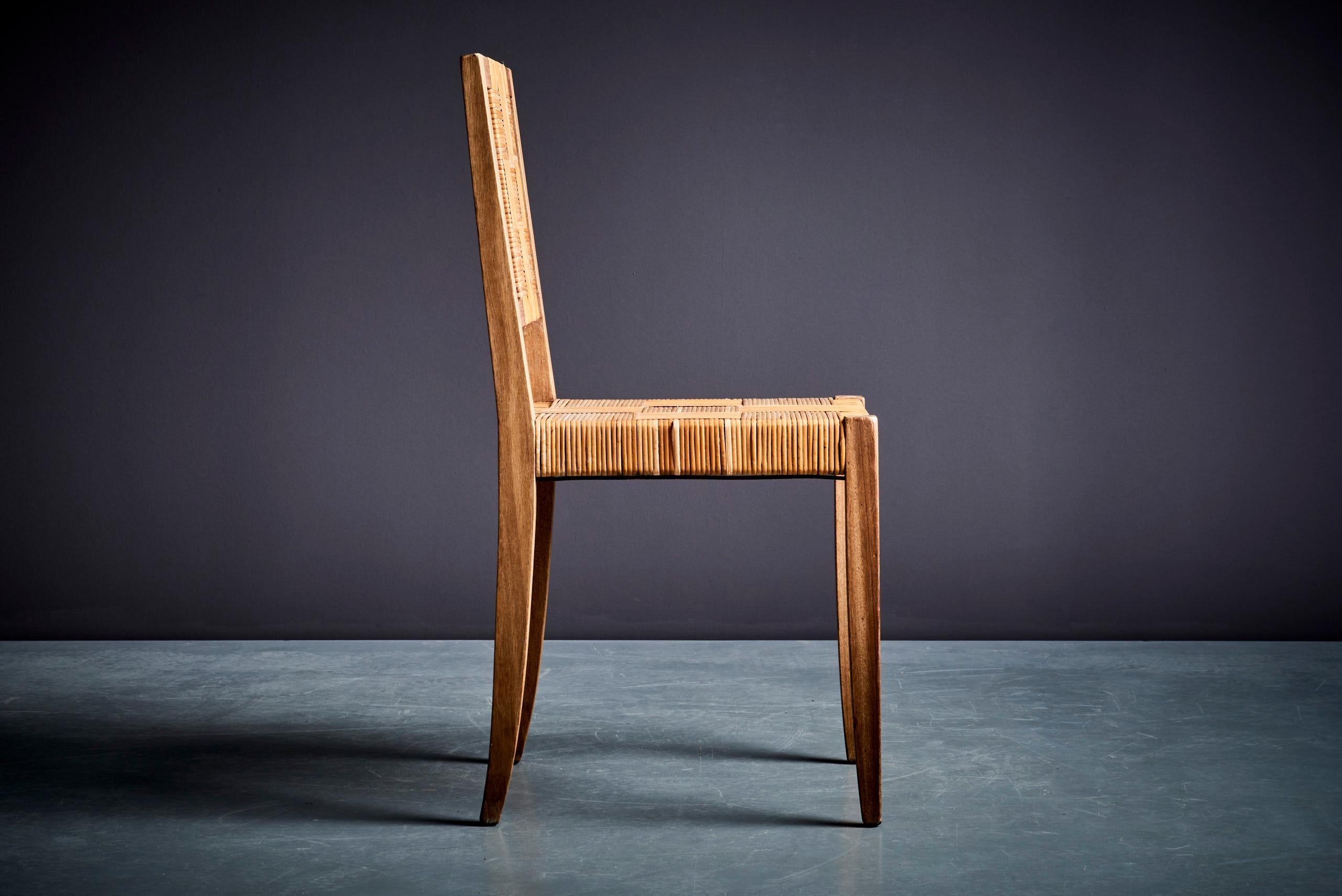Early 20th Century Pair of Francis Jourdain Art Deco Side Chairs, France 1910