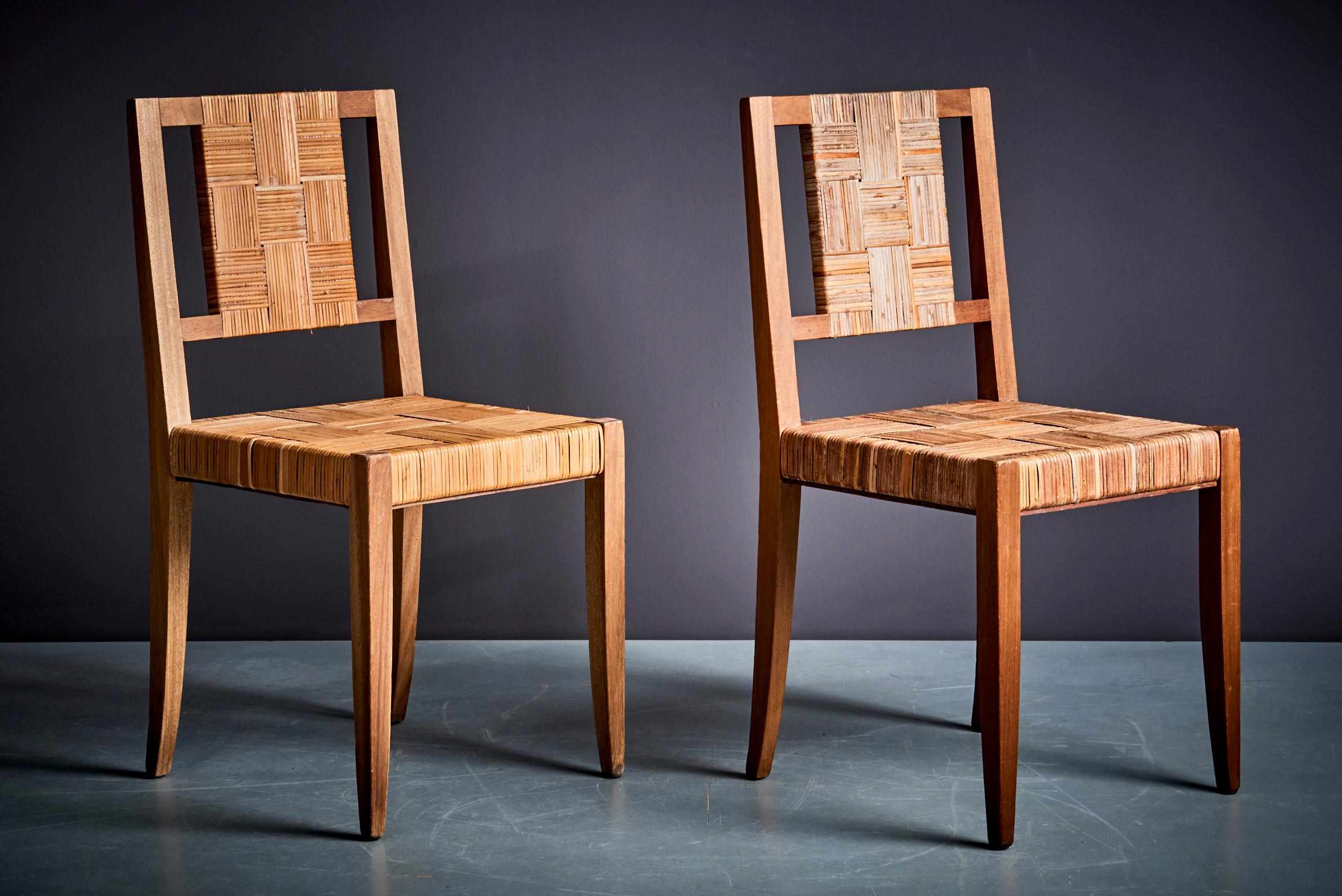 Pair of Francis Jourdain Art Deco Side Chairs, France 1910 3