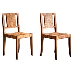 Paire de chaises d'appoint Art Déco de Francis Jourdain, France 1910