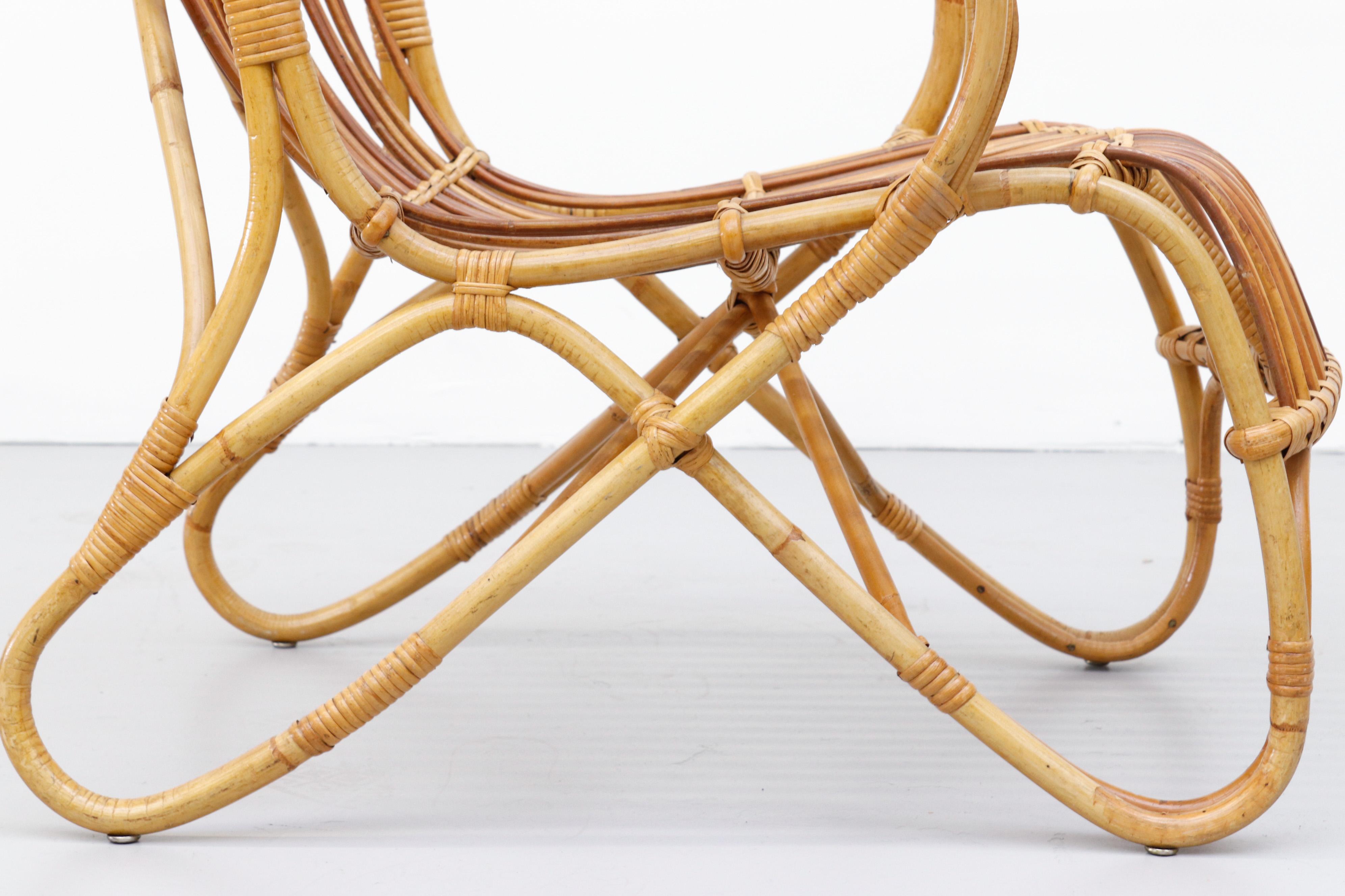 Pair of Franco Albini Inspired Bamboo Chairs by Rohé Noordwolde 8