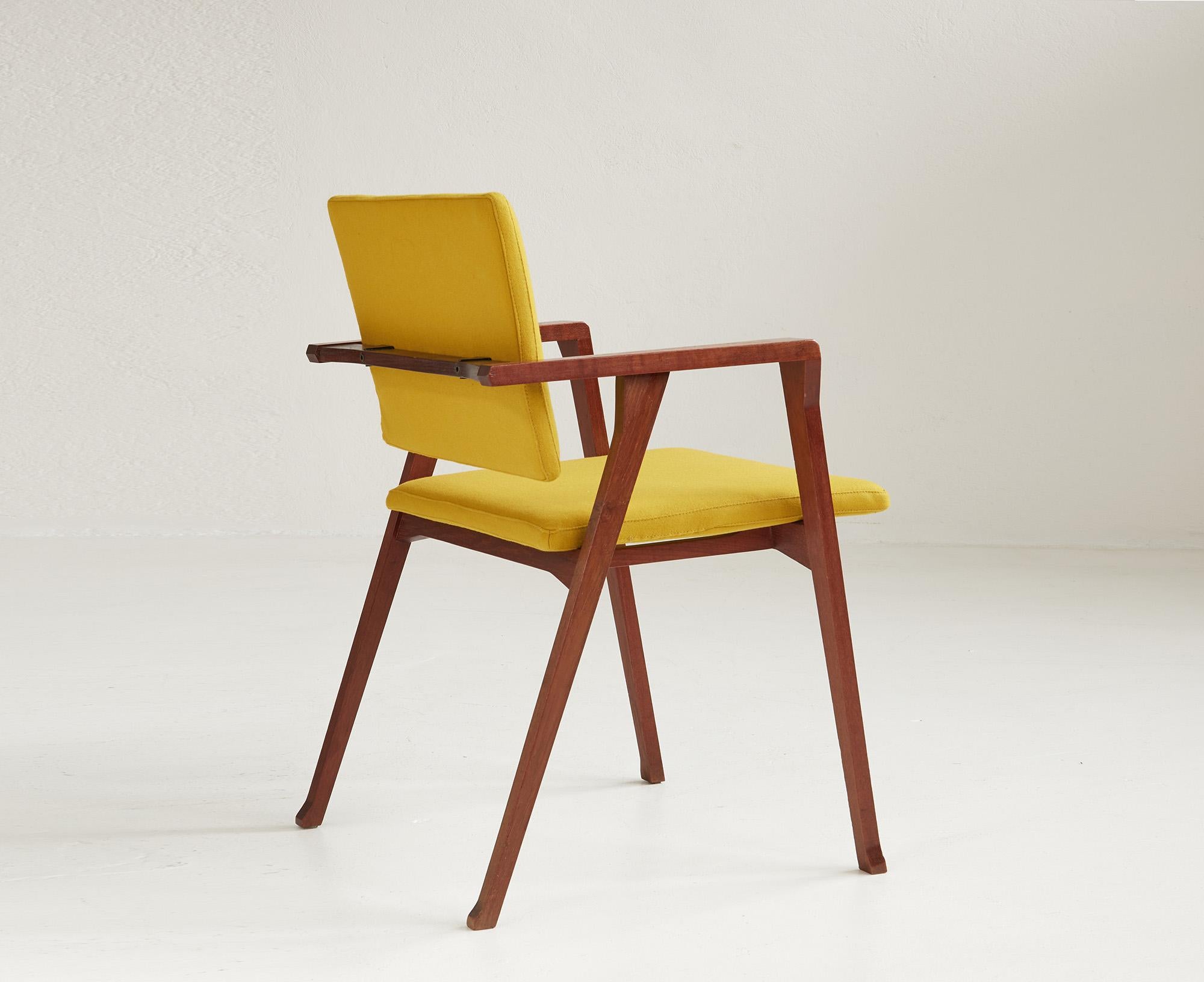 Mid-Century Modern Paire de chaises Luisa en teck de Franco Albini pour Poggi, Italie 1955