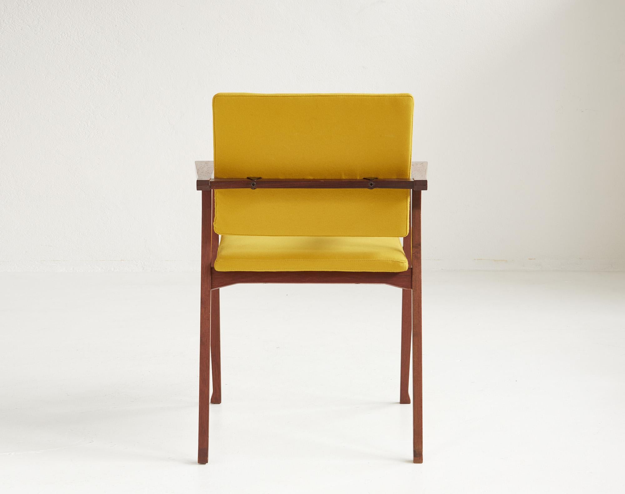 Milieu du XXe siècle Paire de chaises Luisa en teck de Franco Albini pour Poggi, Italie 1955