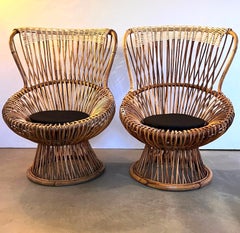 Pair of Franco Albini “Margherita” Arm Chairs for Bonacina, Italy 1950's