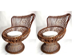 Pair of Franco Albini “Margherita” Armchairs, Italy 1950's