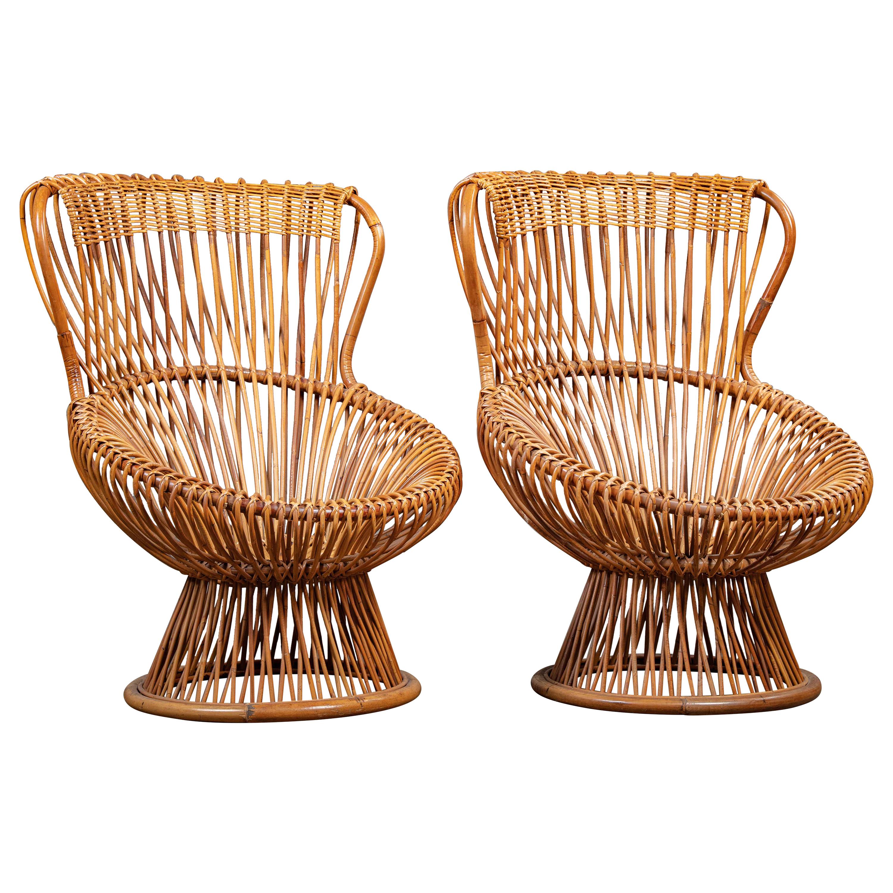 Pair of Franco Albini "Margherita" chairs