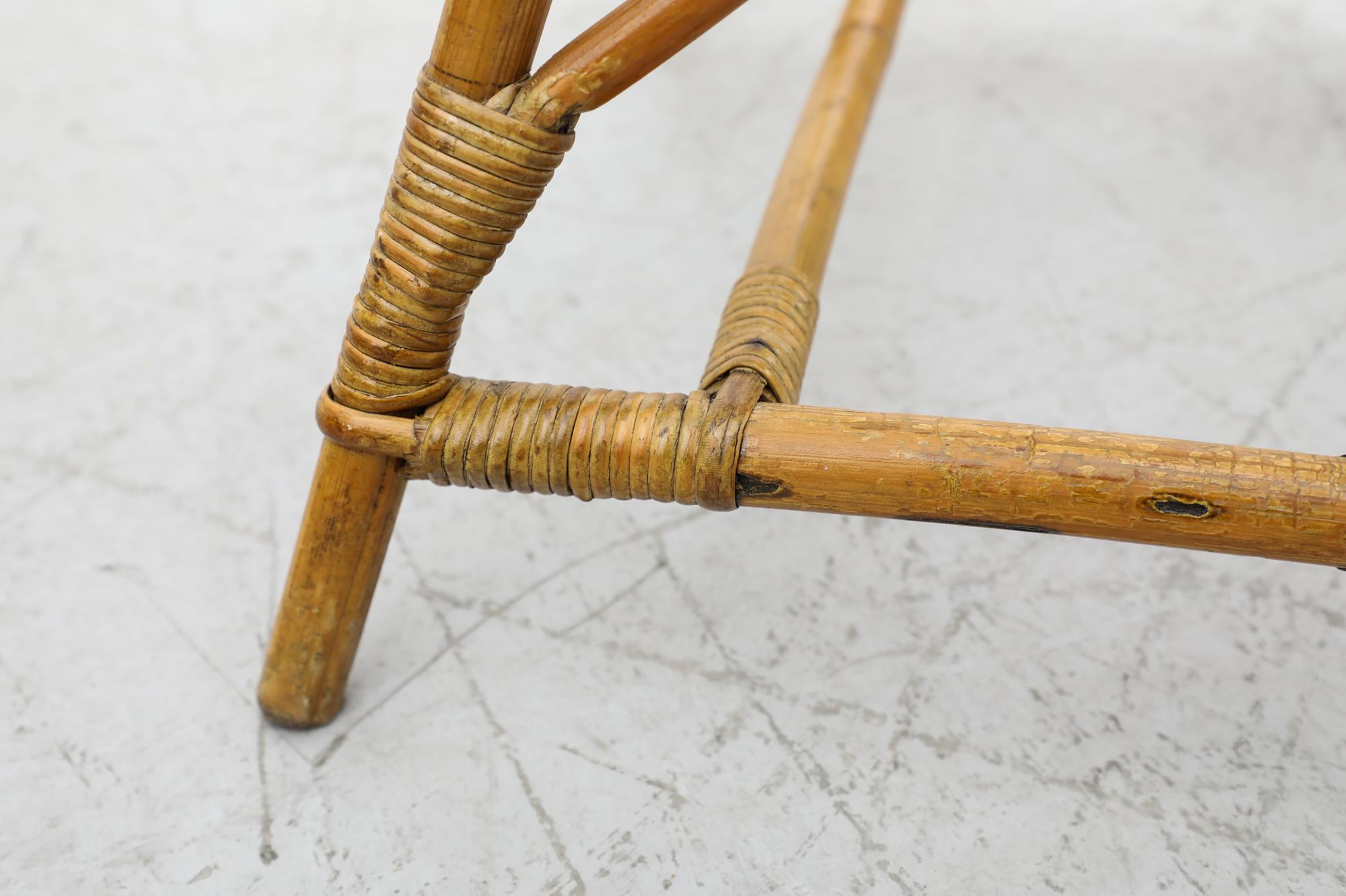 Pareja de tumbonas de bambú estilo Franco Albini de mediados de siglo en venta 12